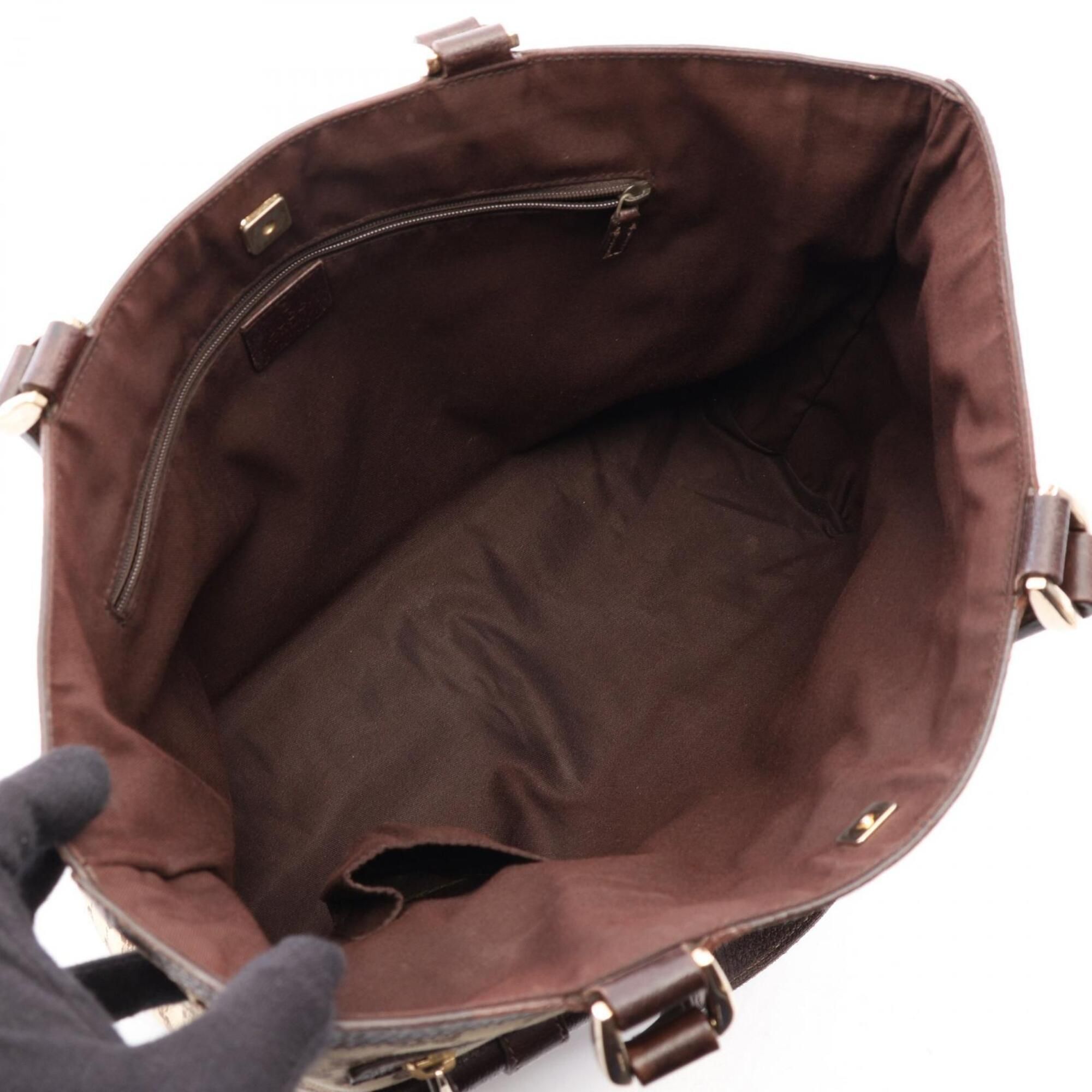 Canvas Leather Handbag Tote Bag (Pre-Owned) - Gucci - Modalova
