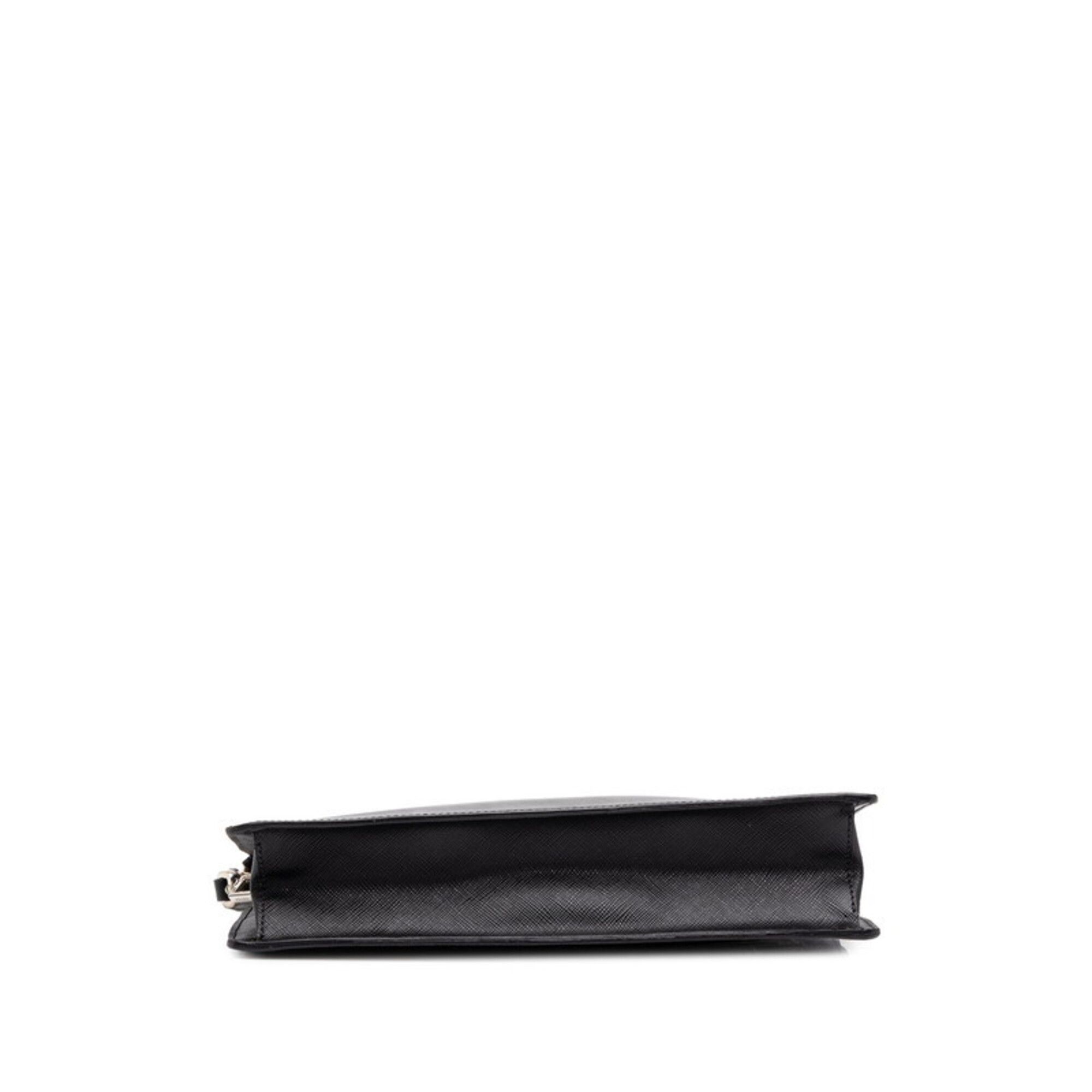 Saffiano Triangle Leather Clutch Bag (Pre-Owned) - Prada - Modalova