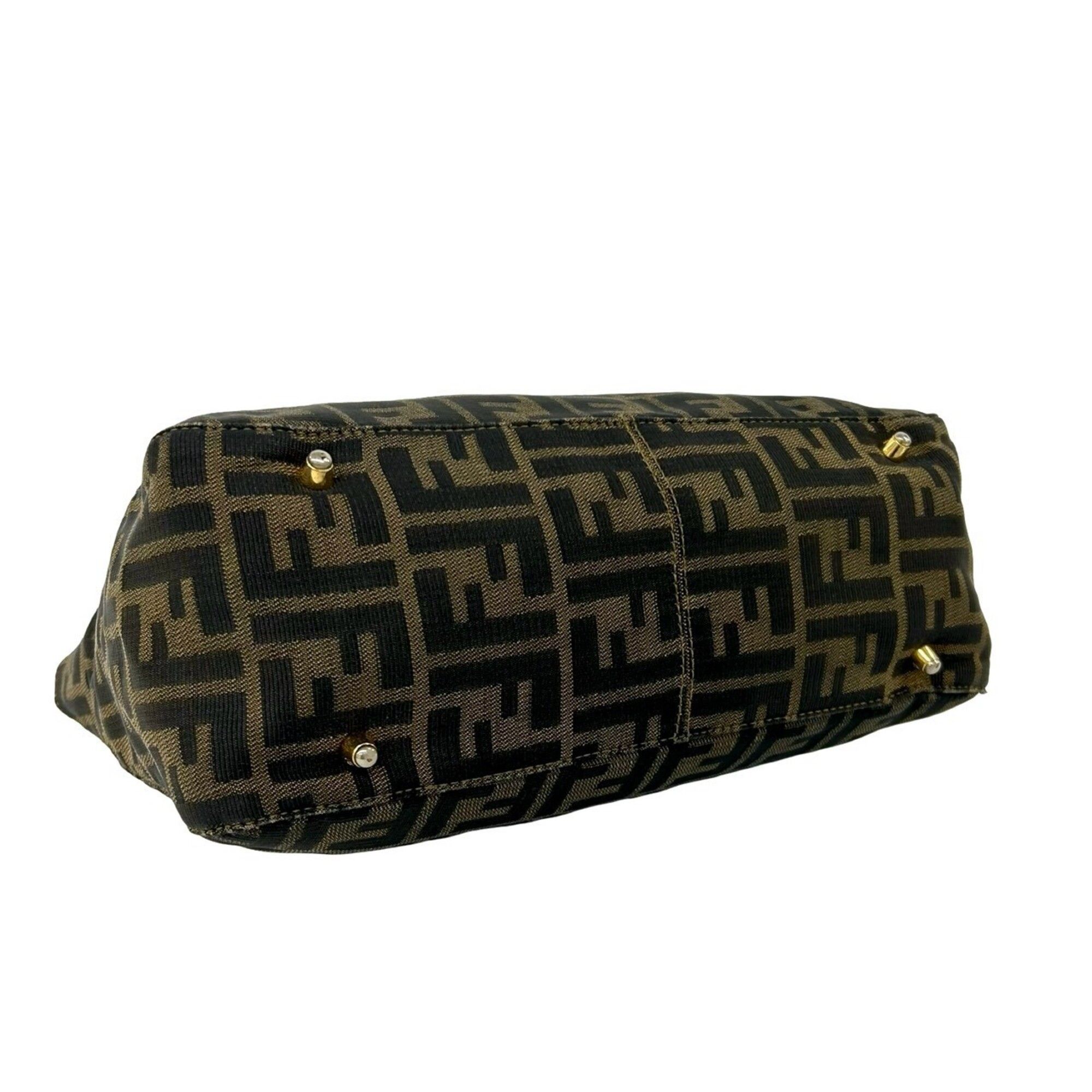 Canvas Leather Handbag Tote Bag (Pre-Owned) - Fendi - Modalova