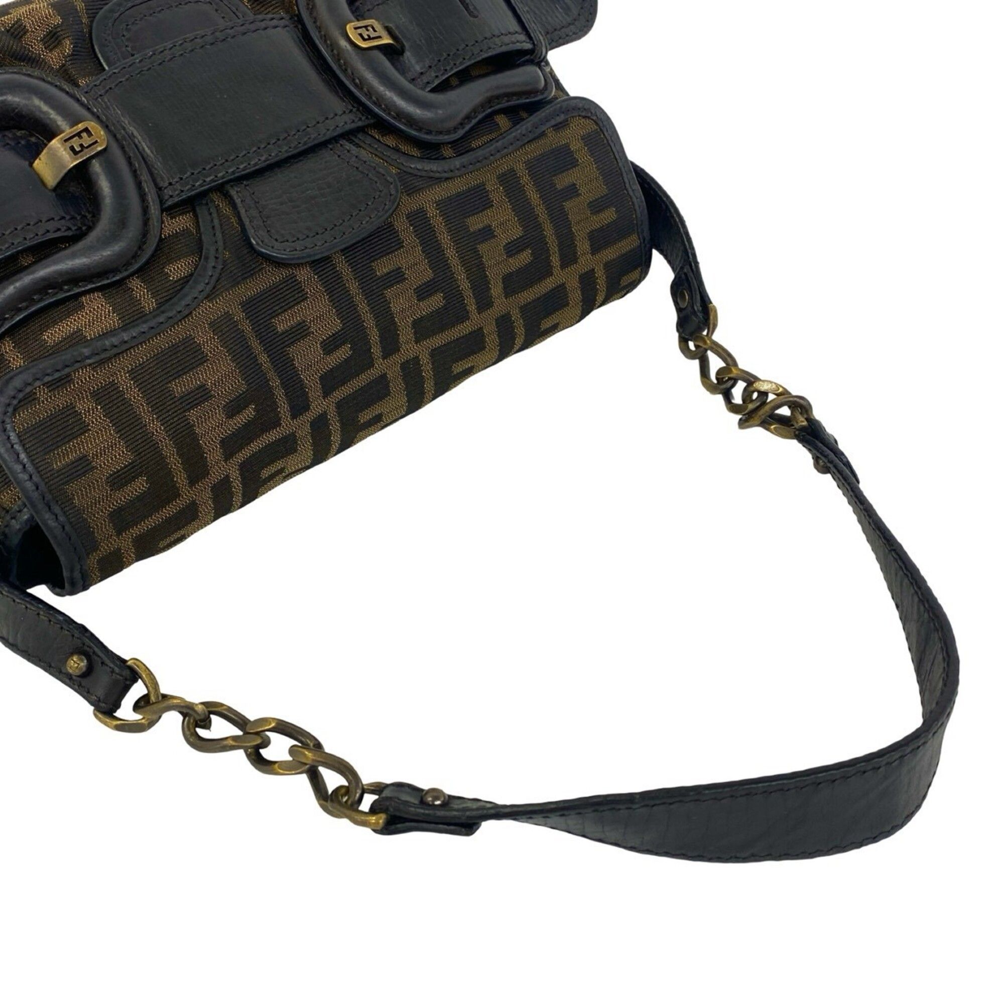 Canvas Leather Shoulder Bag (Pre-Owned) - Fendi - Modalova