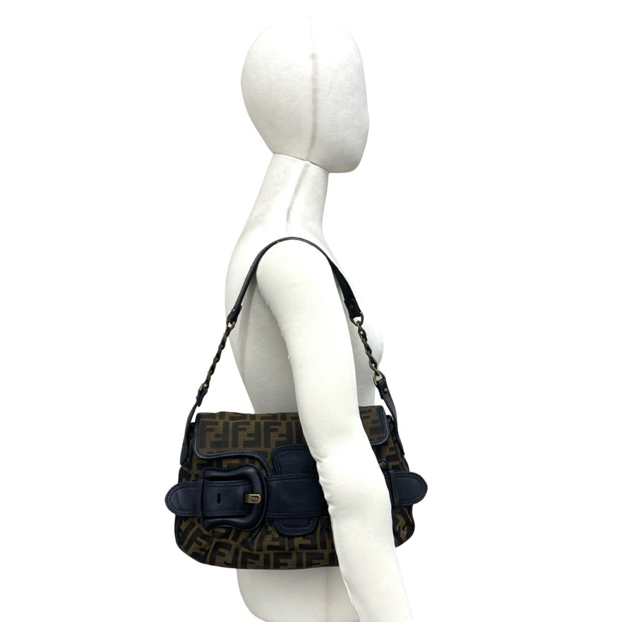 Canvas Leather Shoulder Bag (Pre-Owned) - Fendi - Modalova