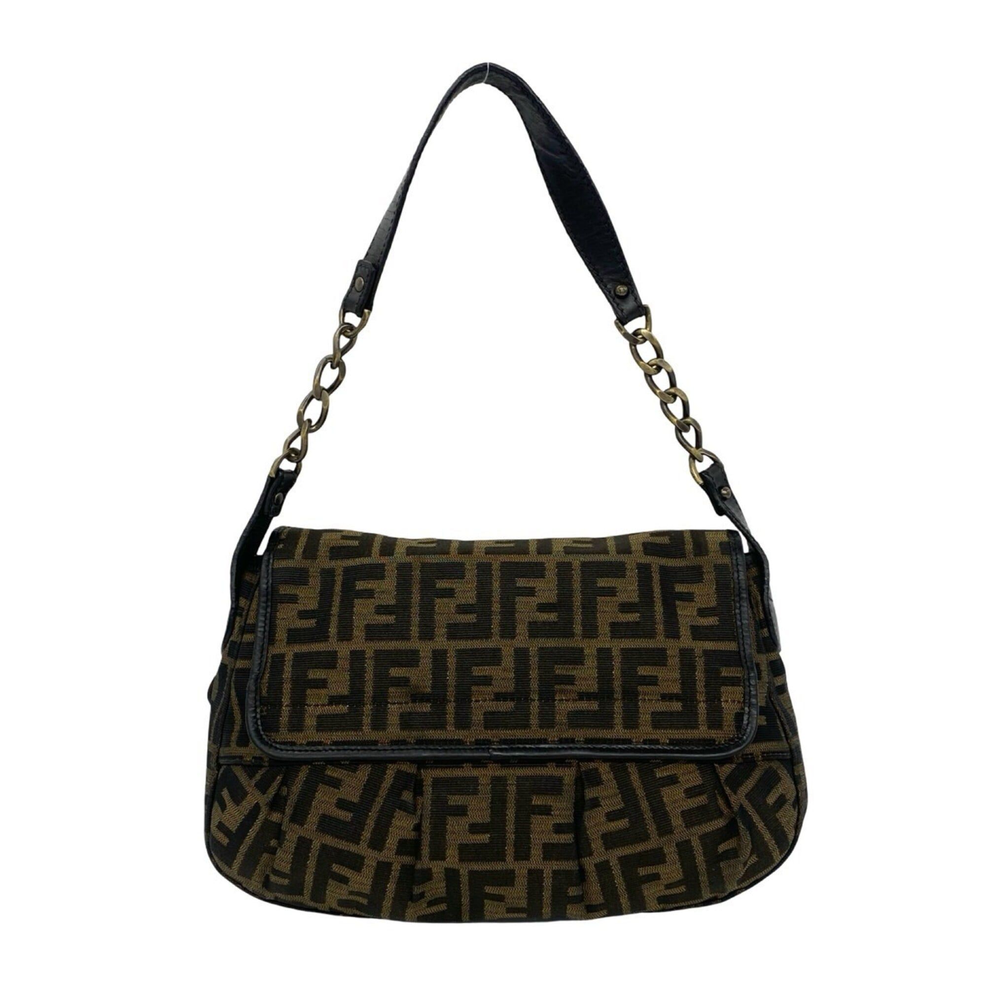 Canvas Leather Shoulder Bag (Pre-Owned) - Fendi - Modalova