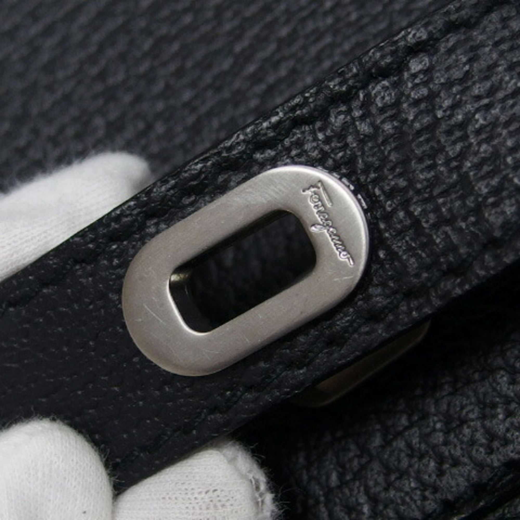 Gancini Leather Briefcase (Pre-Owned) - Salvatore Ferragamo - Modalova