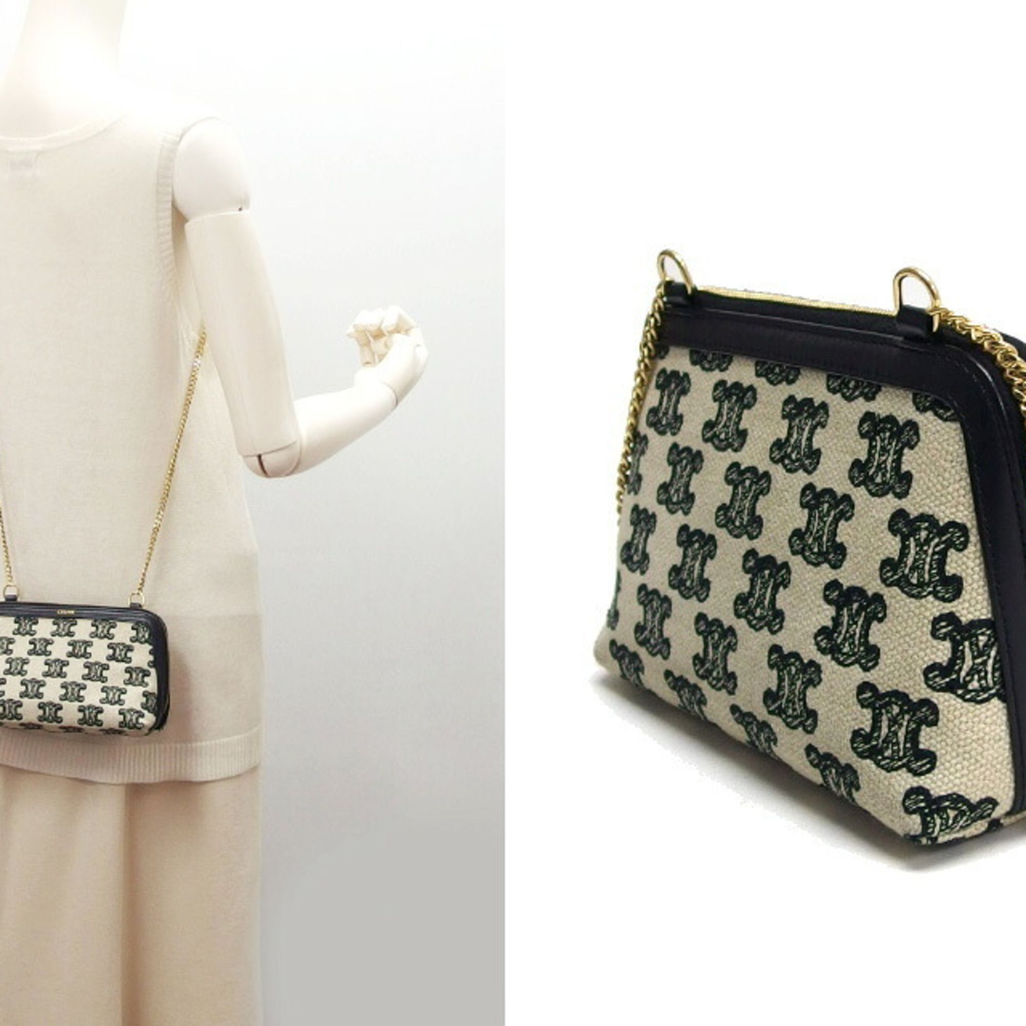 Canvas Leather Shoulder Bag (Pre-Owned) - Celine - Modalova
