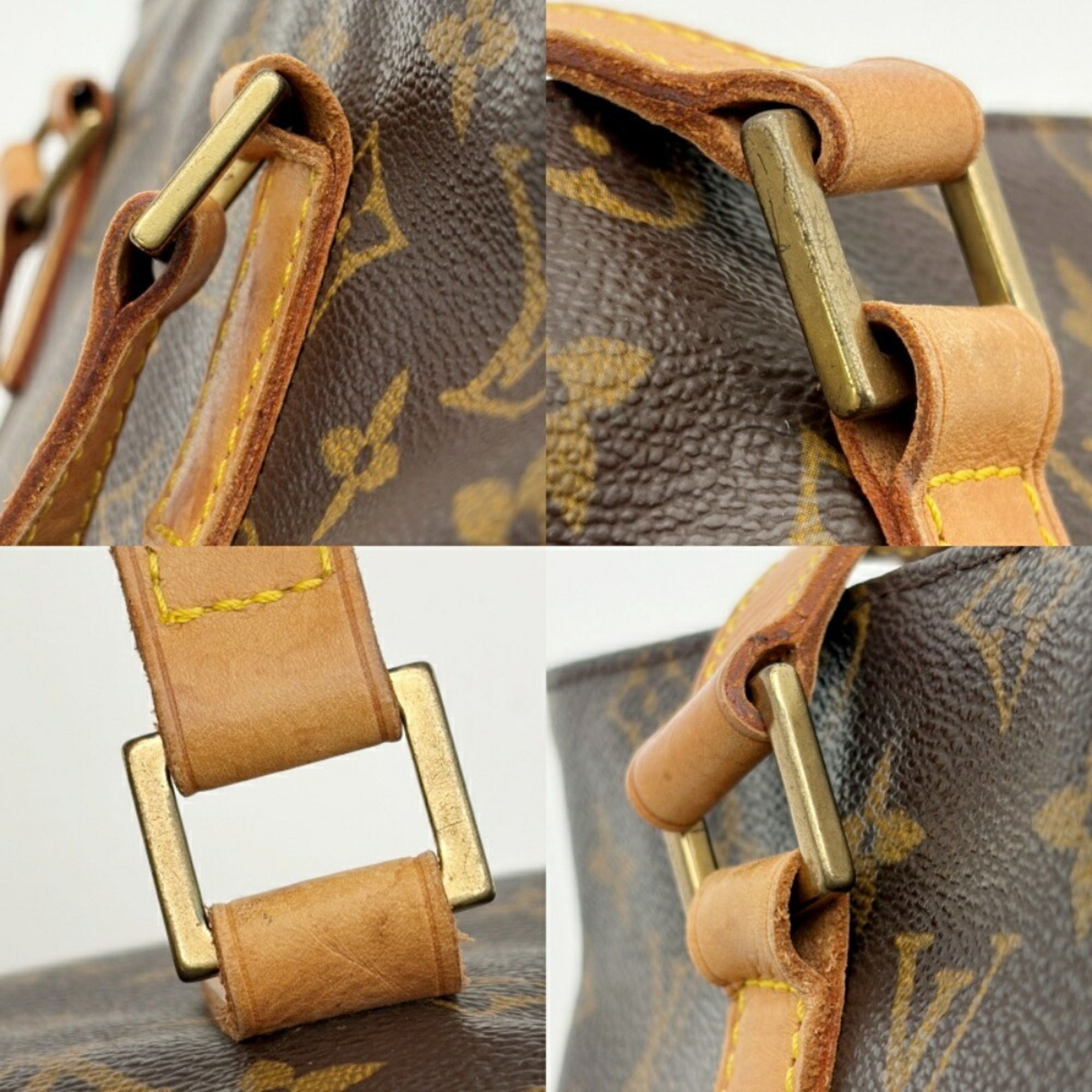 Monogram Canvas Leather Shoulder Bag Tote Bag (Pre-Owned) - Louis Vuitton - Modalova