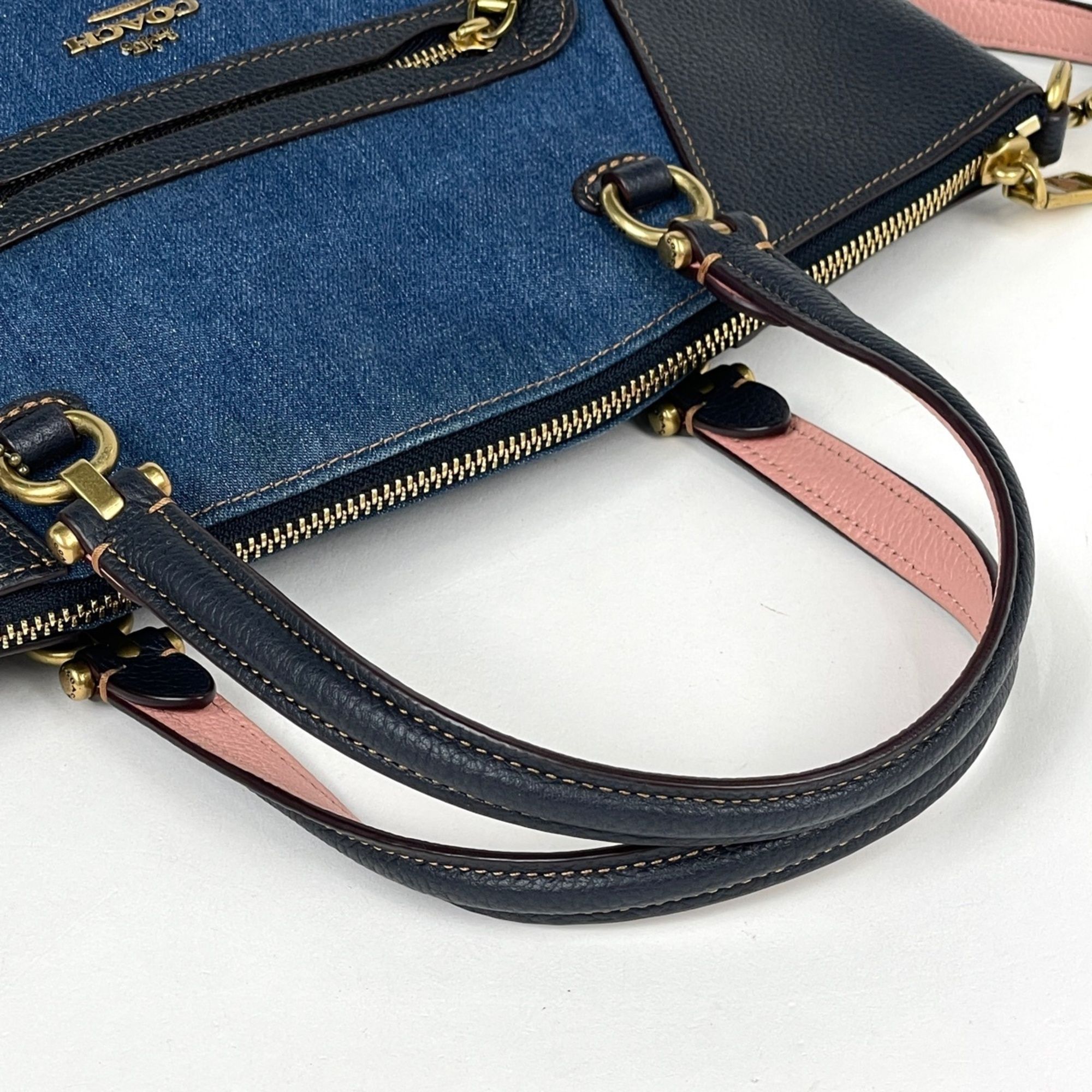 Leather Denim Handbag (Pre-Owned) - Coach - Modalova