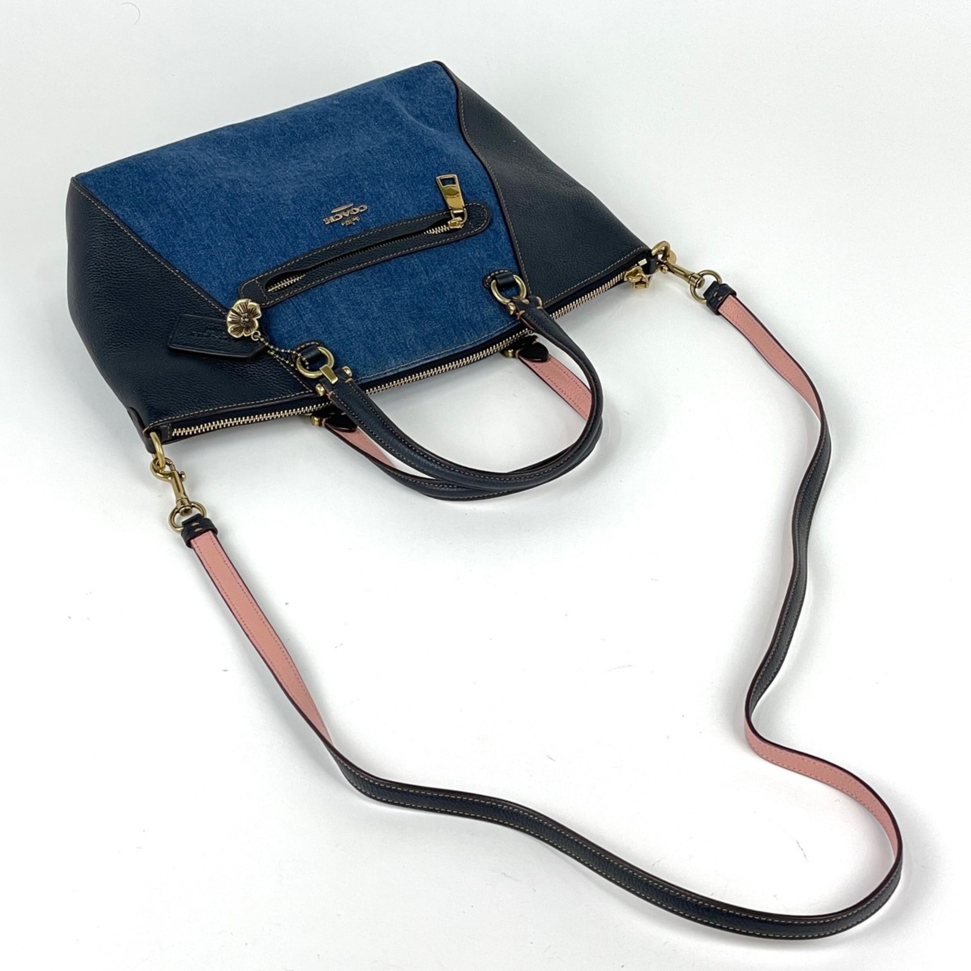 Leather Denim Handbag (Pre-Owned) - Coach - Modalova