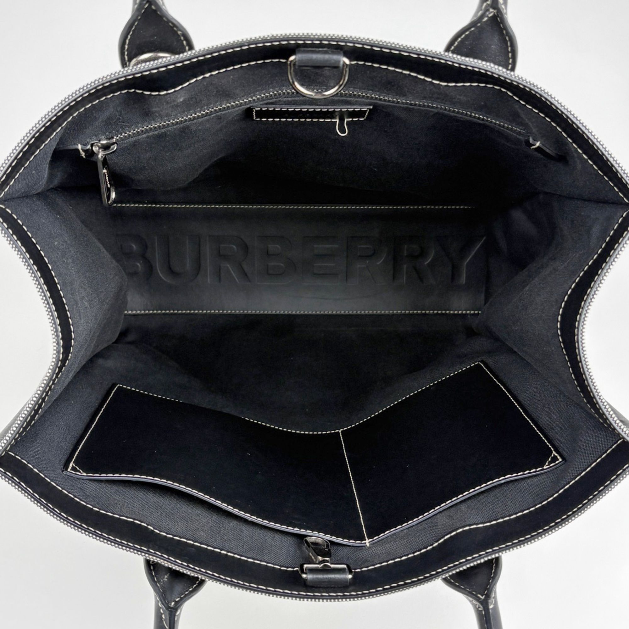 Canvas Leather Tote Bag (Pre-Owned) - Burberry - Modalova