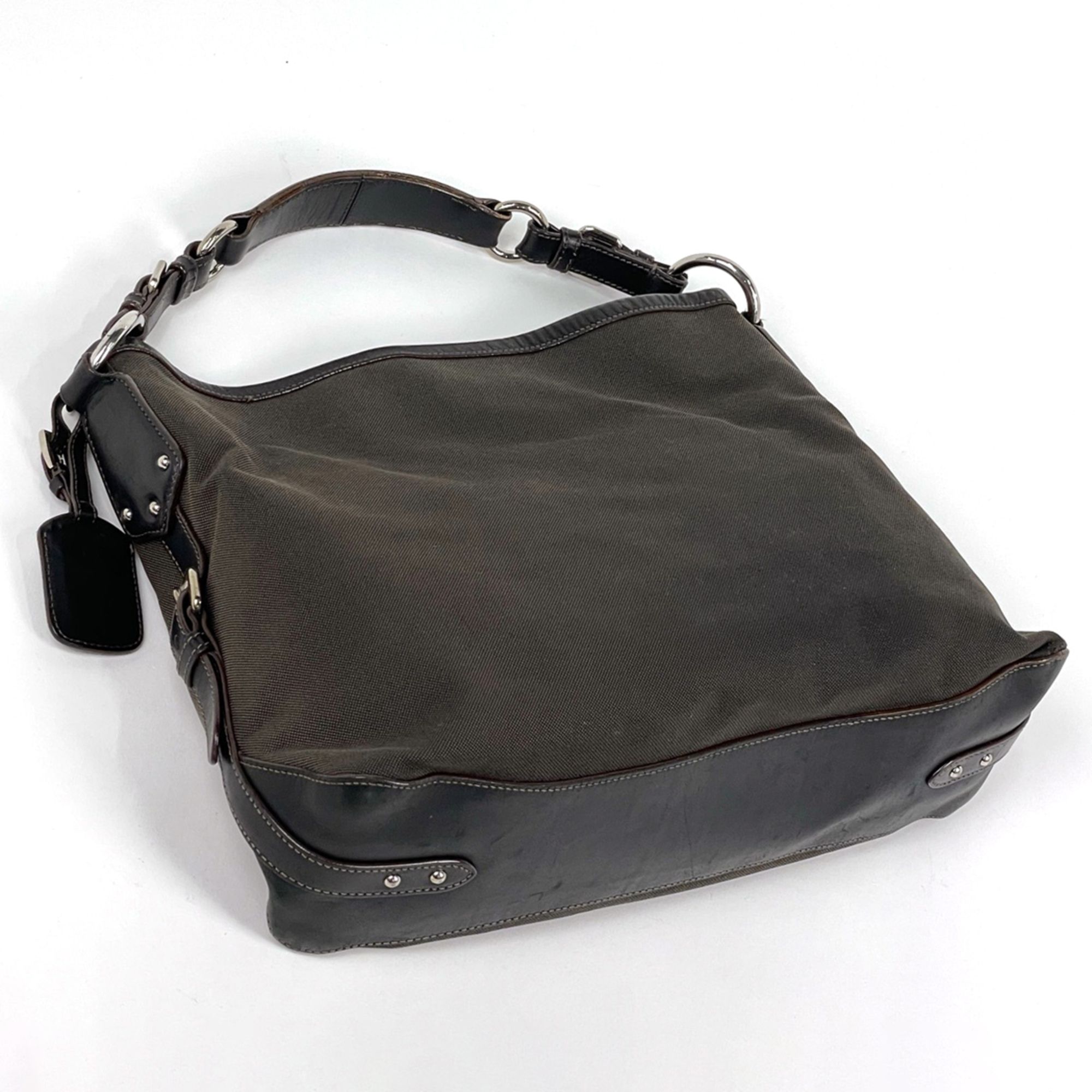 Canvas Leather Shoulder Bag (Pre-Owned) - Prada - Modalova