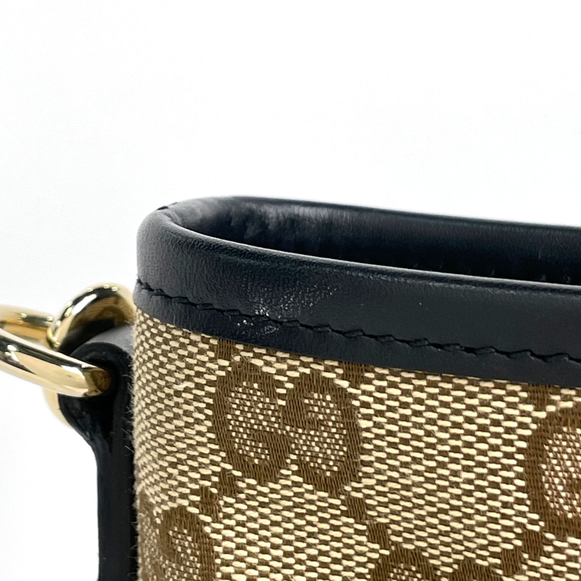 Gg Canvas Leather Shoulder Bag (Pre-Owned) - Gucci - Modalova