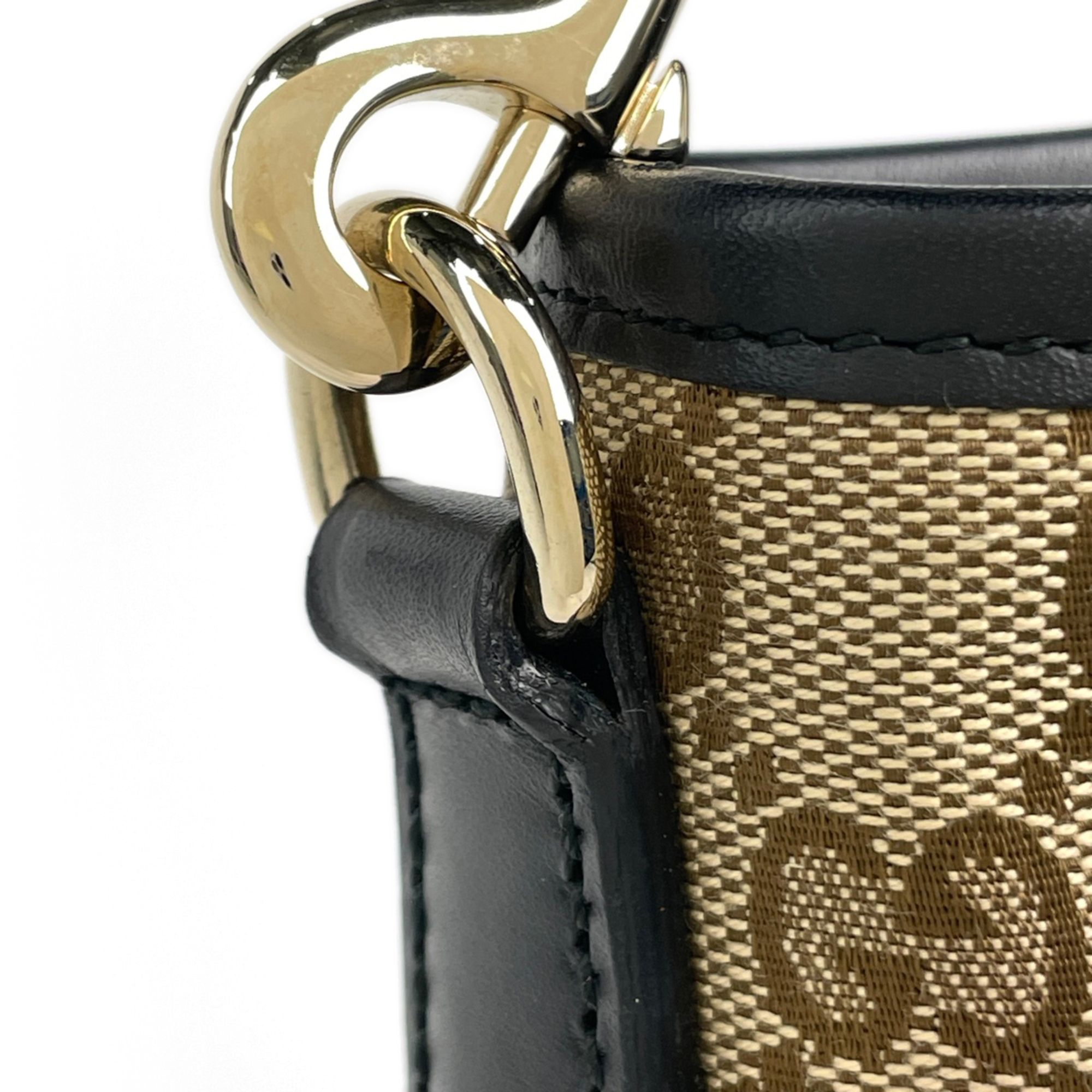 Gg Canvas Leather Shoulder Bag (Pre-Owned) - Gucci - Modalova