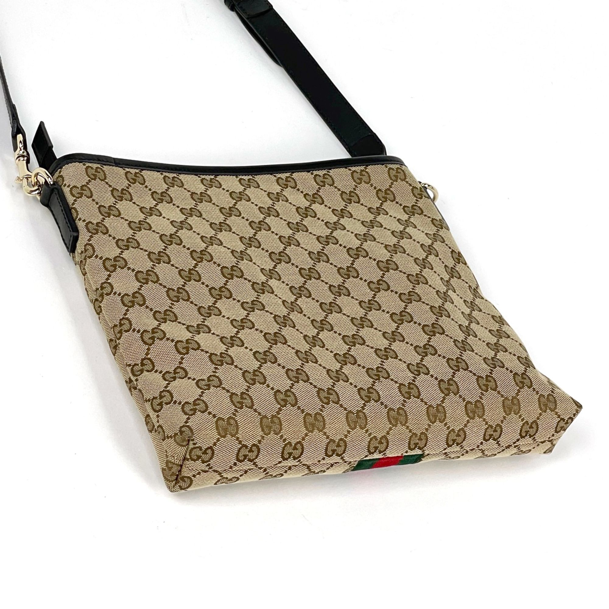 Gg Canvas Leather Shoulder Bag (Pre-Owned) - Gucci - Modalova