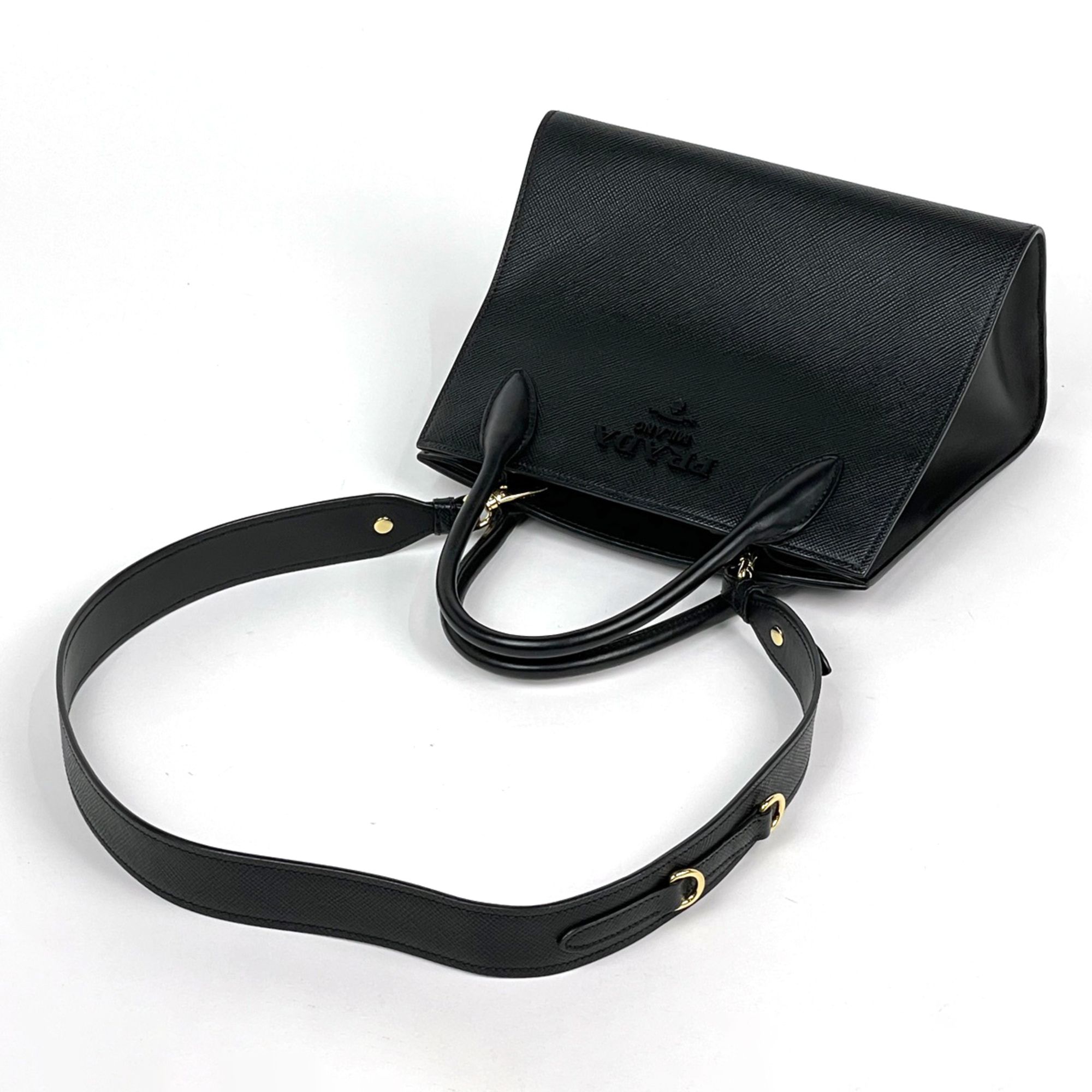Saffiano Triangle Leather Handbag (Pre-Owned) - Prada - Modalova