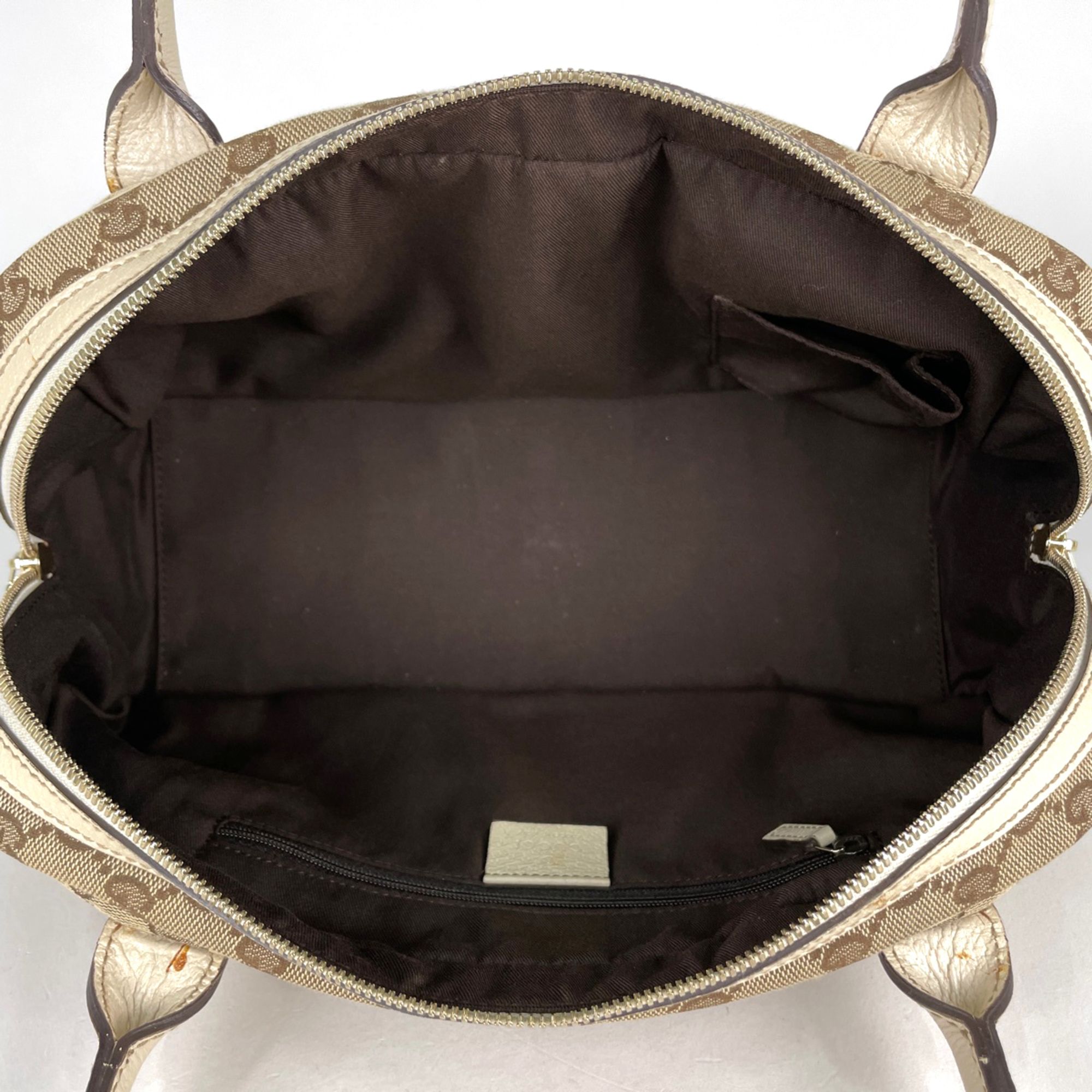 Gg Canvas Leather Shoulder Bag (Pre-Owned) - Gucci - Modalova