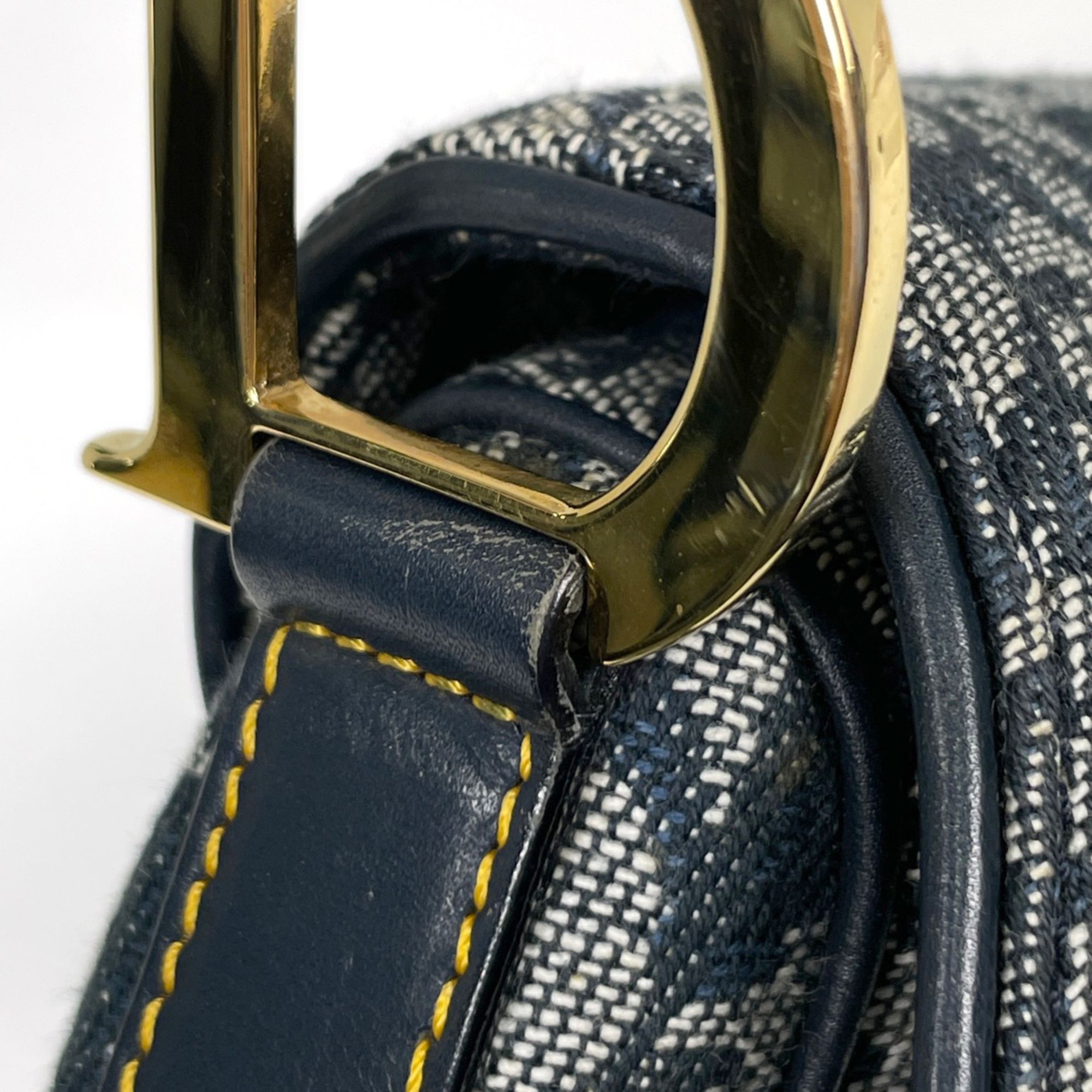 Leather Canvas Saddle Bag Shoulder Bag (Pre-Owned) - Christian Dior - Modalova