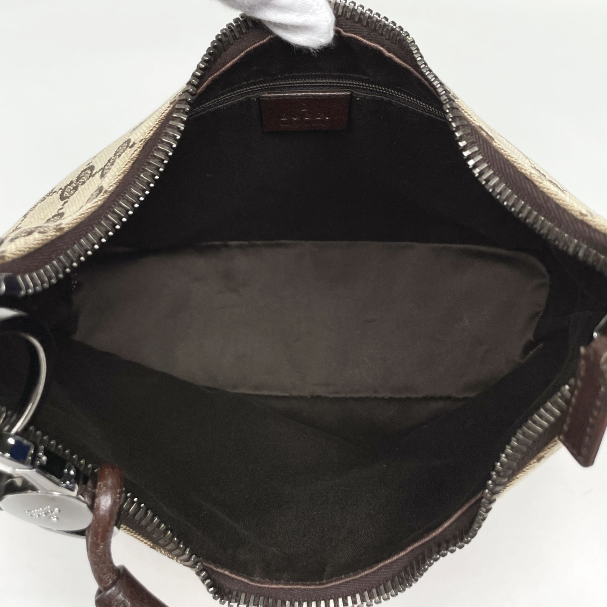 Gg Canvas Leather Shoulder Bag (Pre-Owned) - Gucci - Modalova