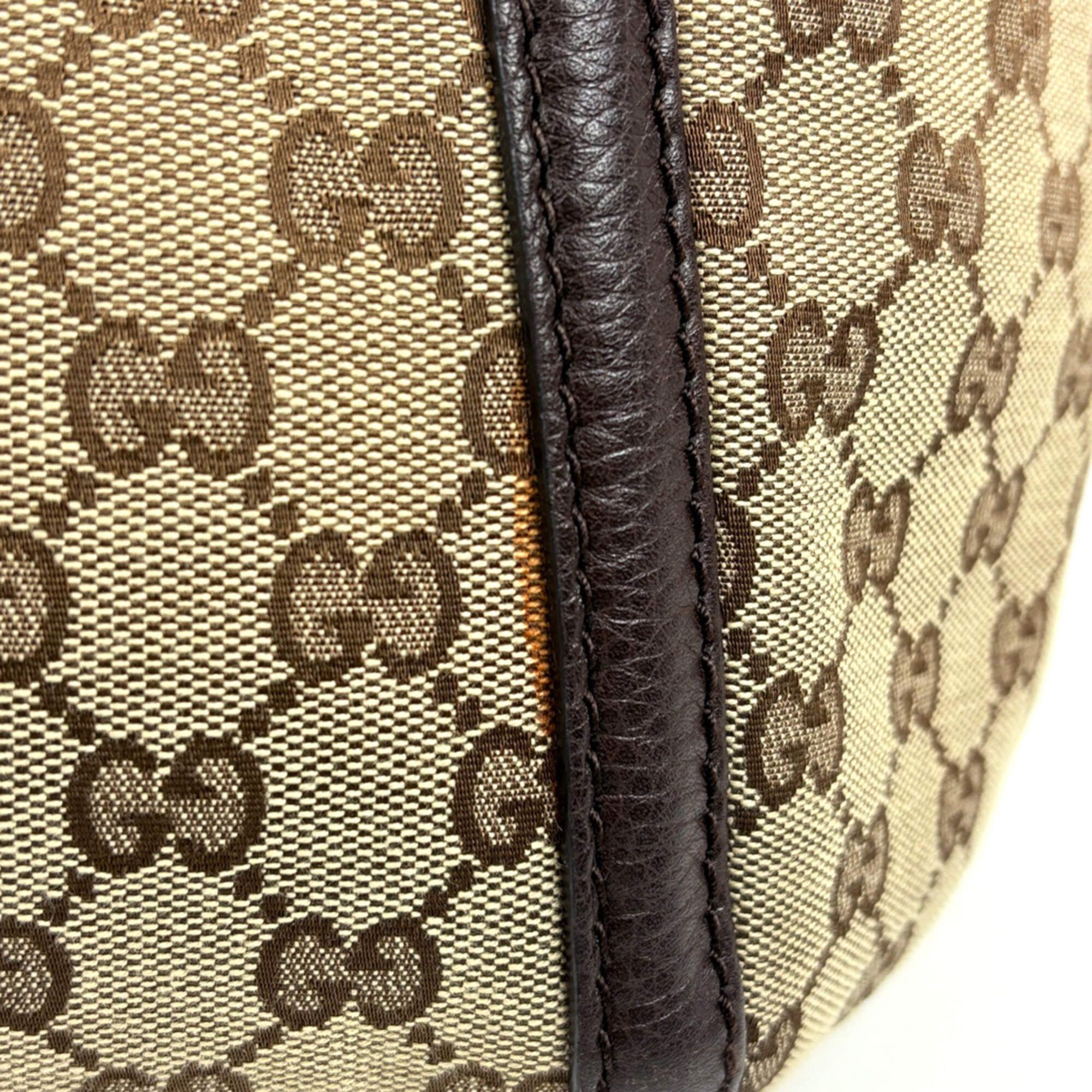 Leather Gg Canvas Shoulder Bag (Pre-Owned) - Gucci - Modalova