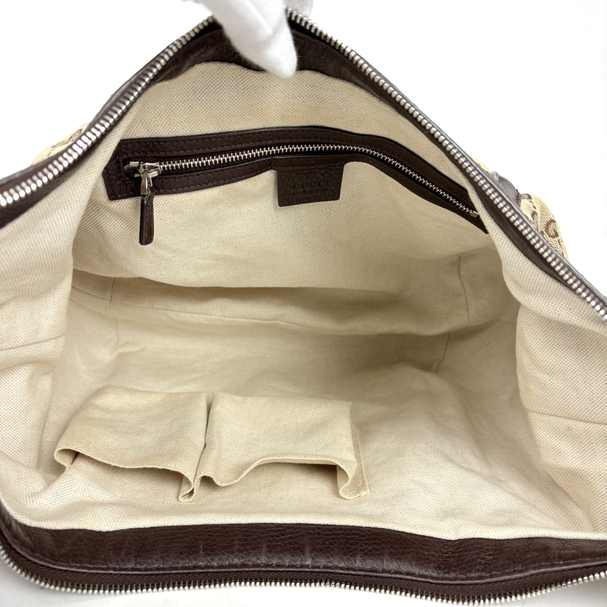 Leather Gg Canvas Shoulder Bag (Pre-Owned) - Gucci - Modalova