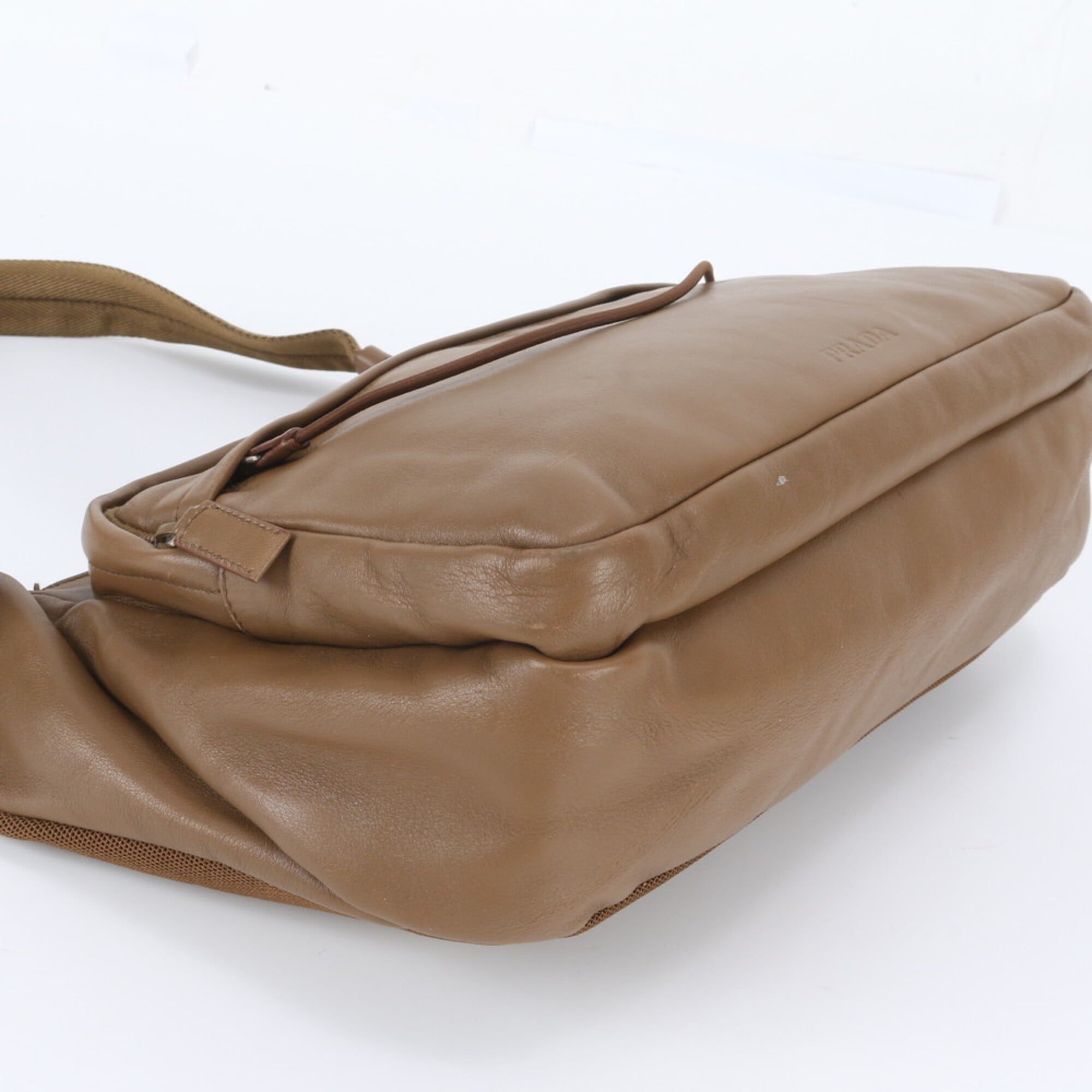 Leather Messenger Bag Shoulder Bag (Pre-Owned) - Prada - Modalova