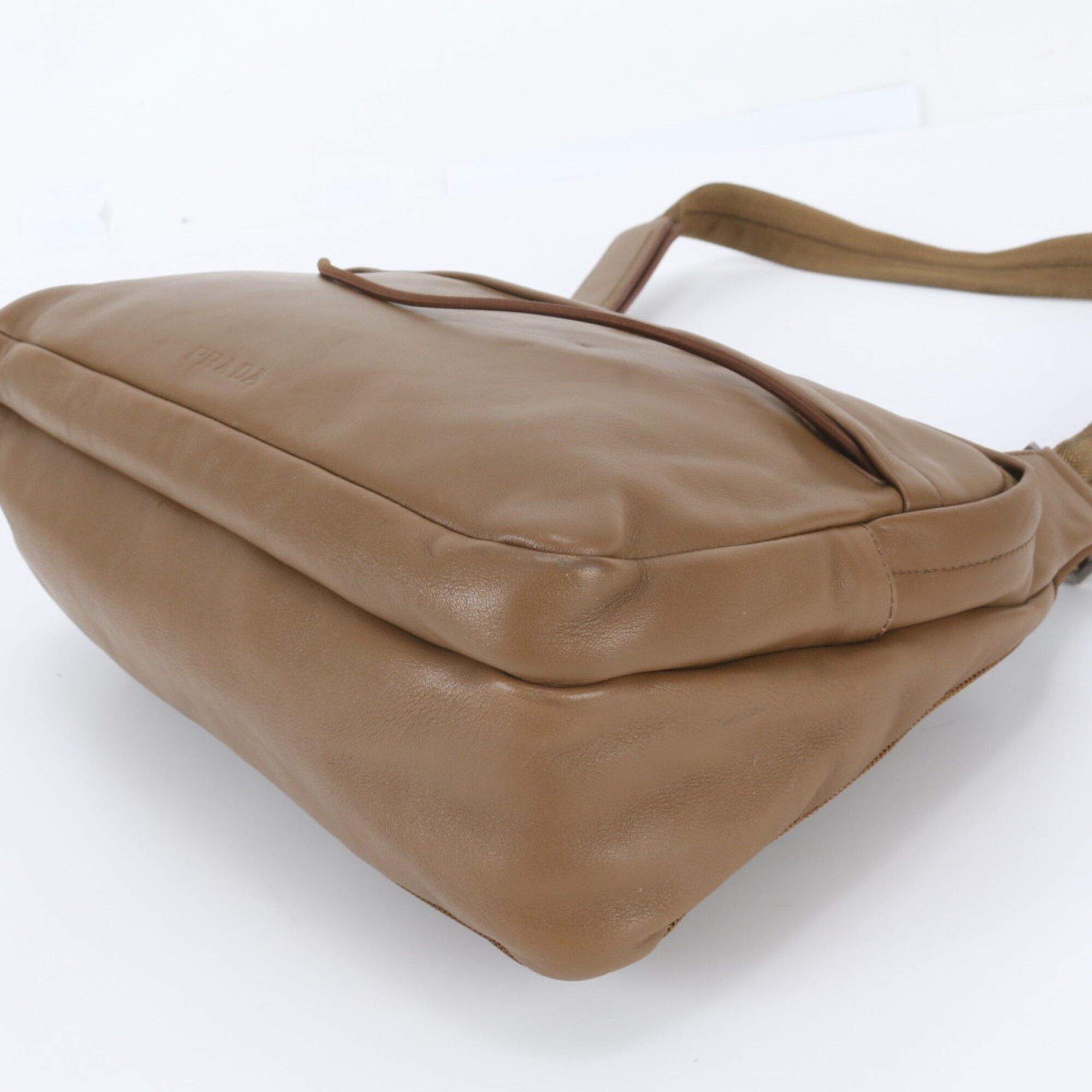 Leather Messenger Bag Shoulder Bag (Pre-Owned) - Prada - Modalova