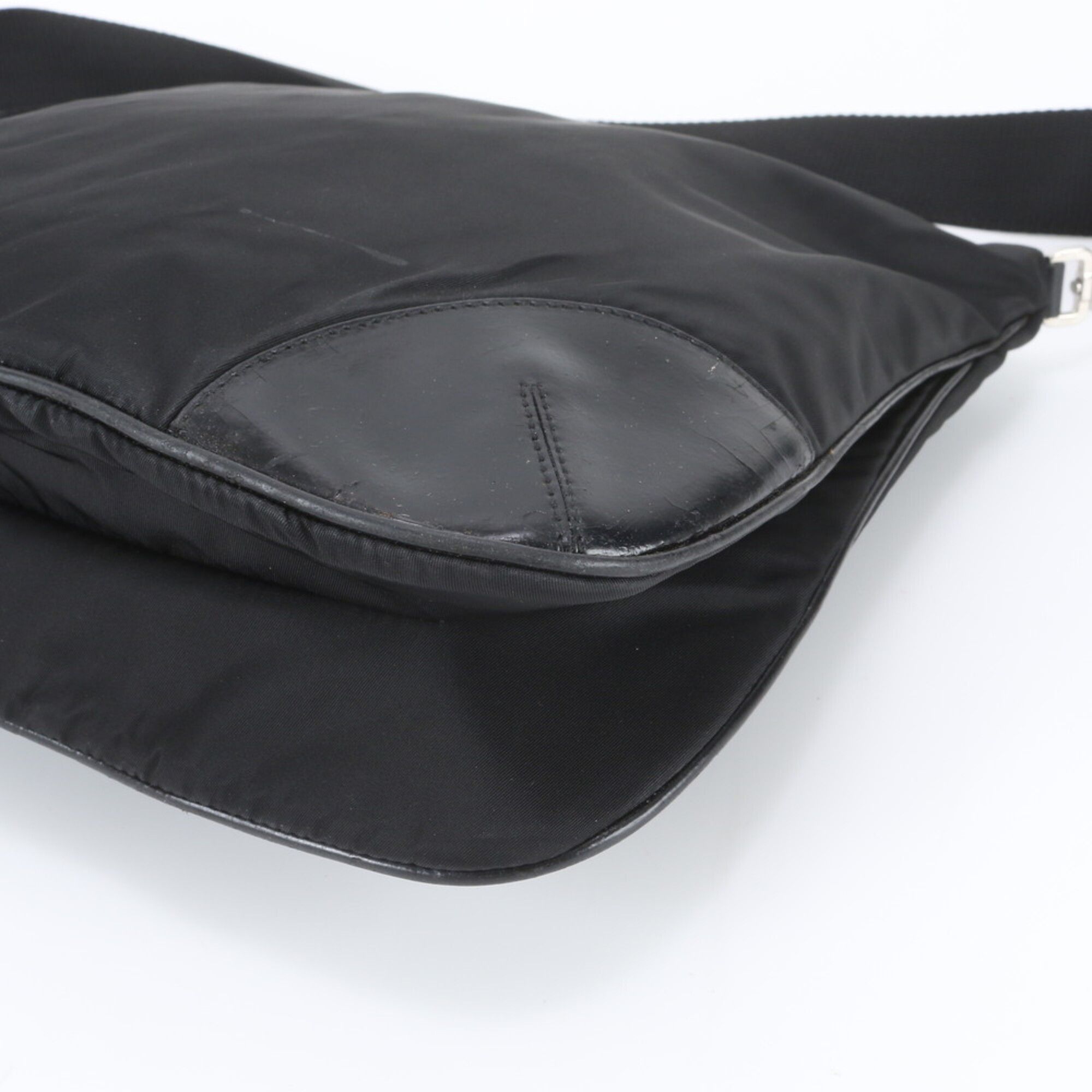 Leather Nylon Messenger Bag Shoulder Bag (Pre-Owned) - Prada - Modalova