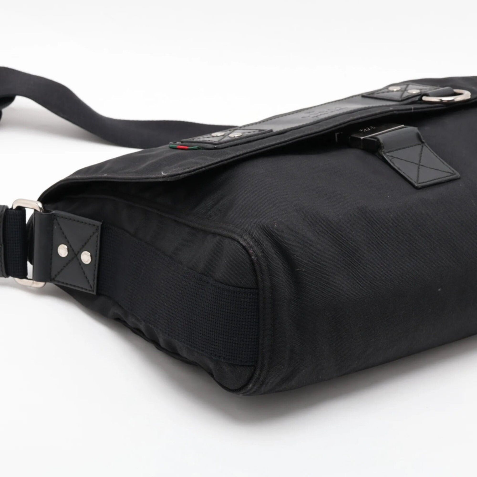 Leather Canvas Messenger Bag Shoulder Bag (Pre-Owned) - Gucci - Modalova