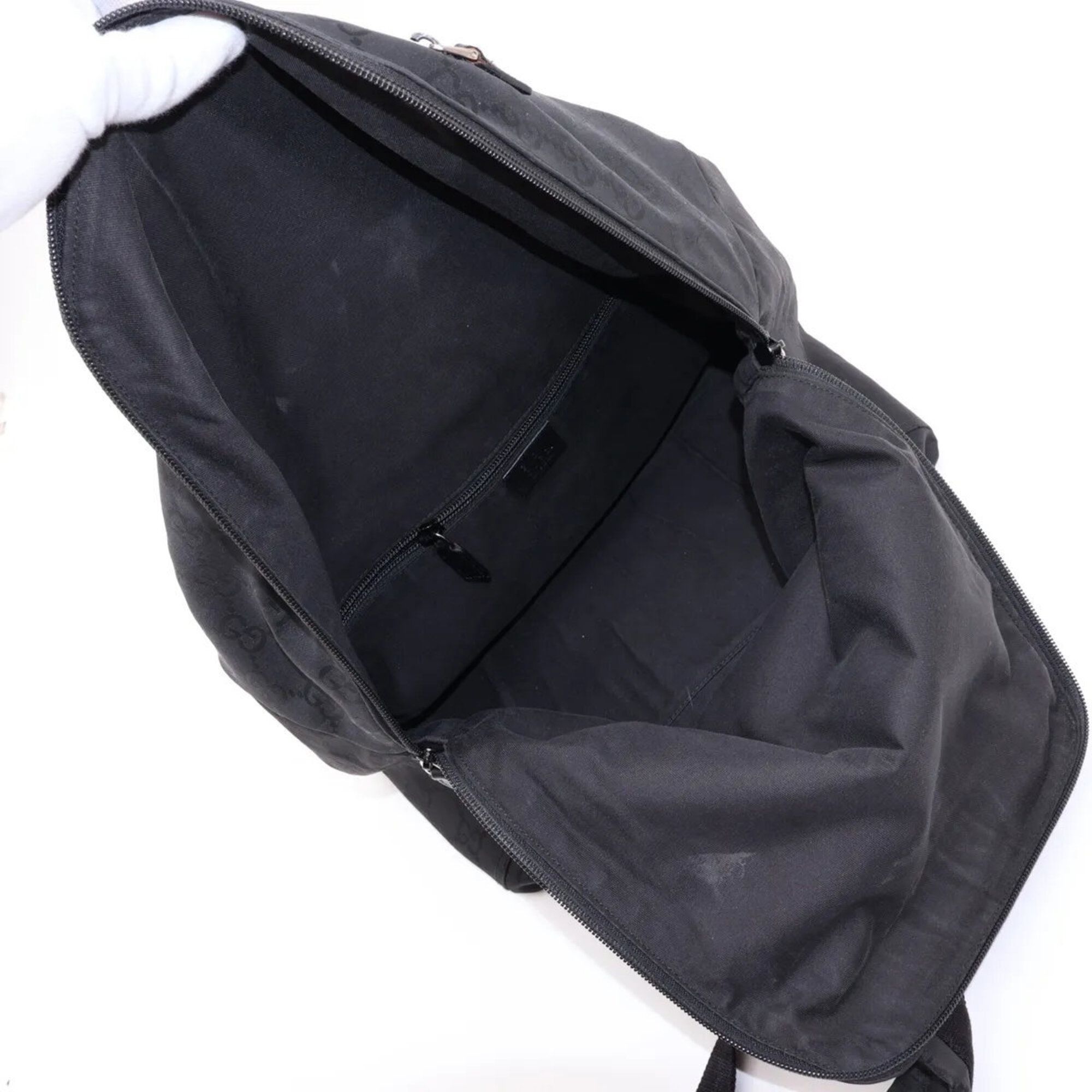 Leather Nylon Backpack Shoulder Bag (Pre-Owned) - Gucci - Modalova