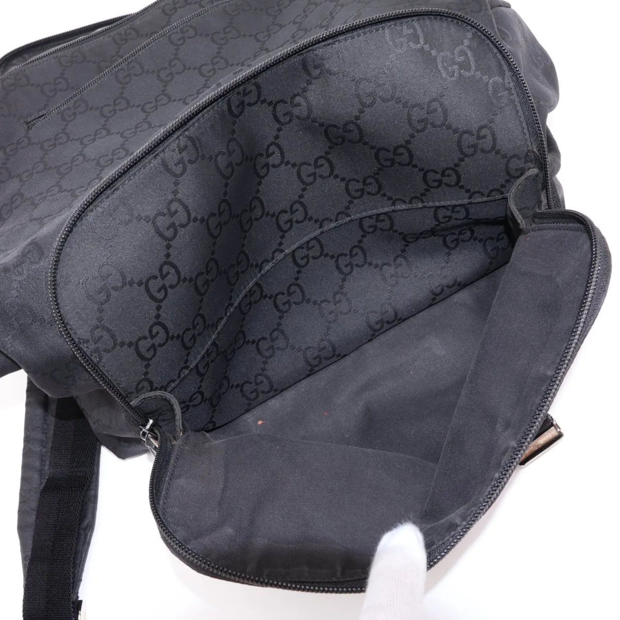 Leather Nylon Backpack Shoulder Bag (Pre-Owned) - Gucci - Modalova