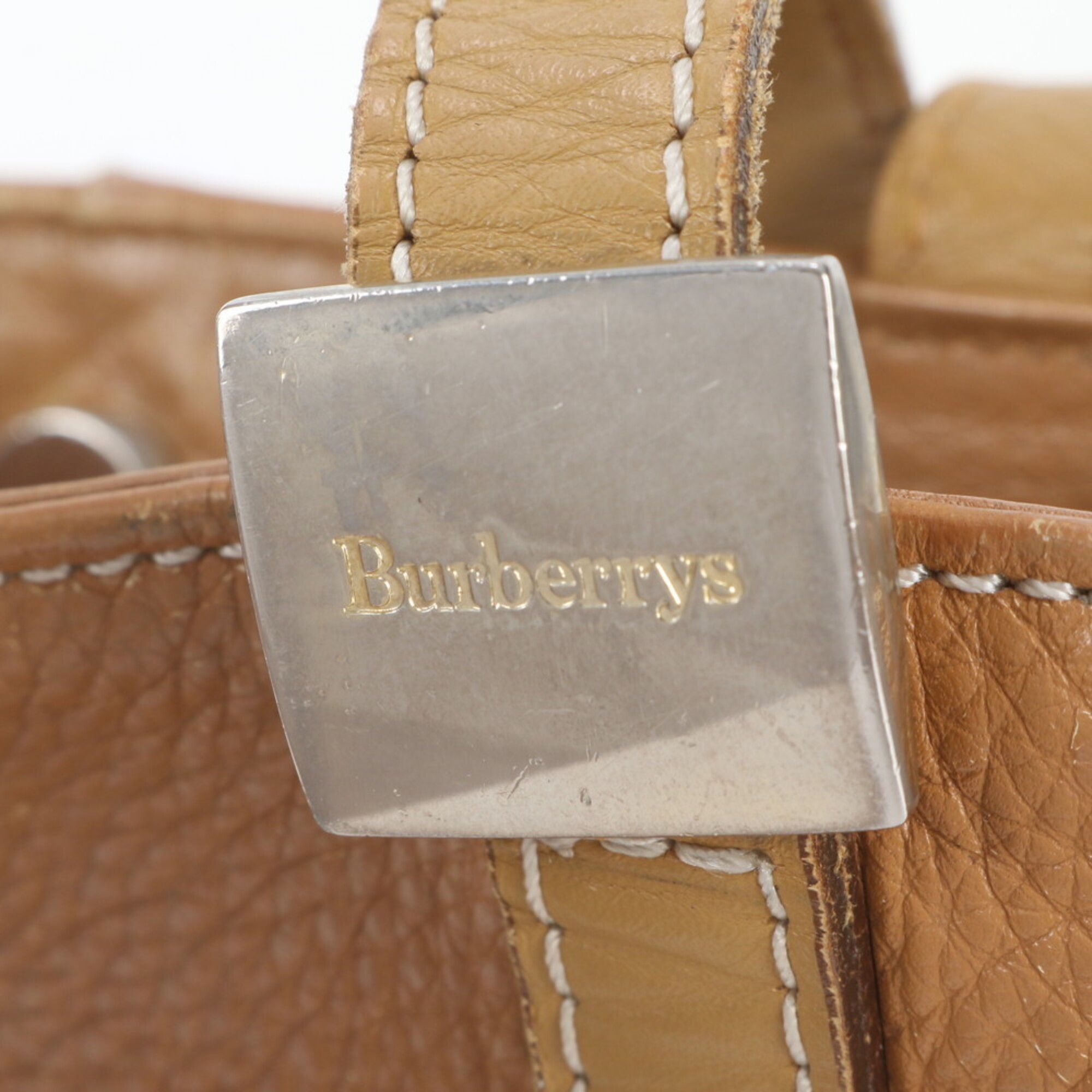 Leather Handbag Shoulder Bag Tote Bag (Pre-Owned) - Burberry - Modalova