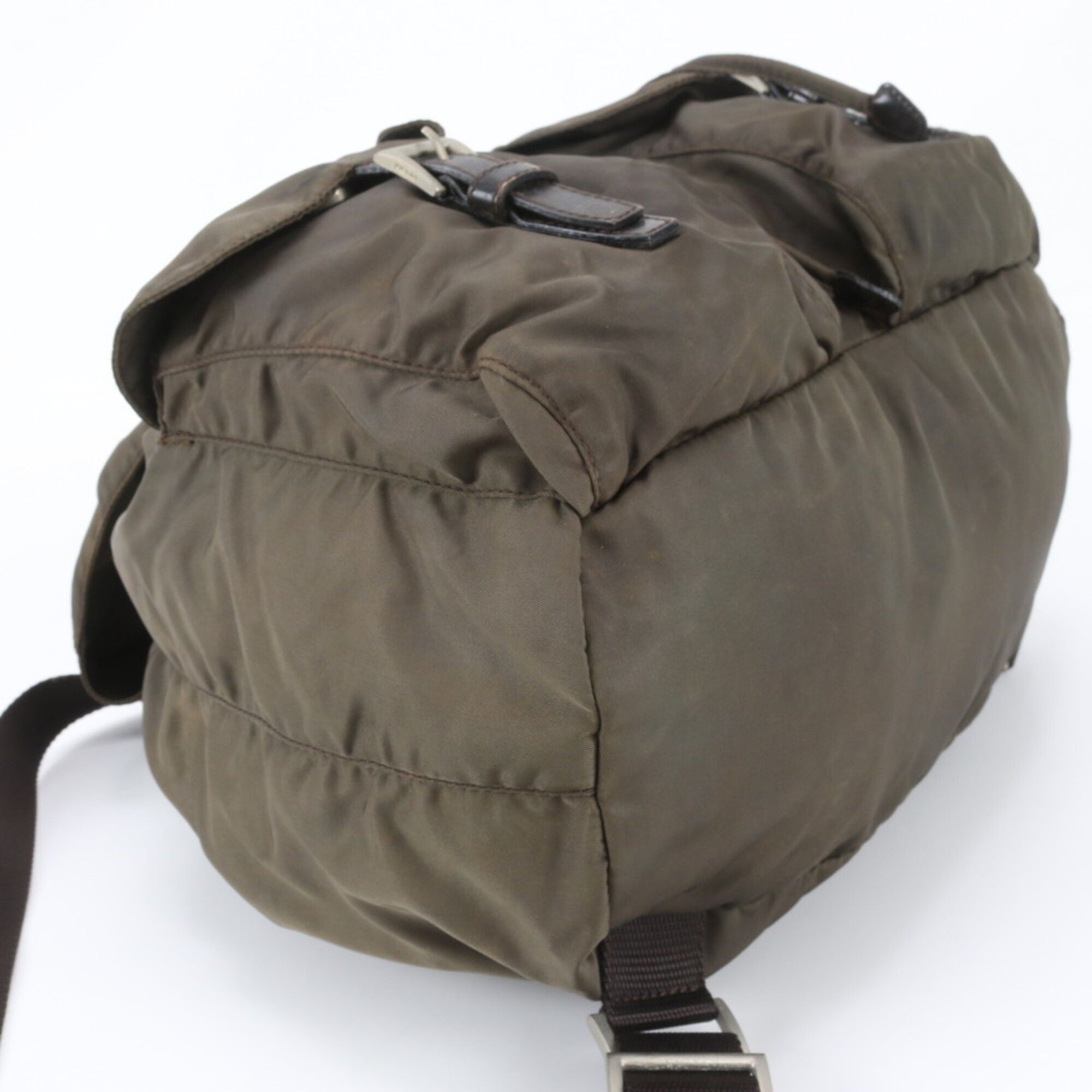 Leather Nylon Backpack (Pre-Owned) - Prada - Modalova