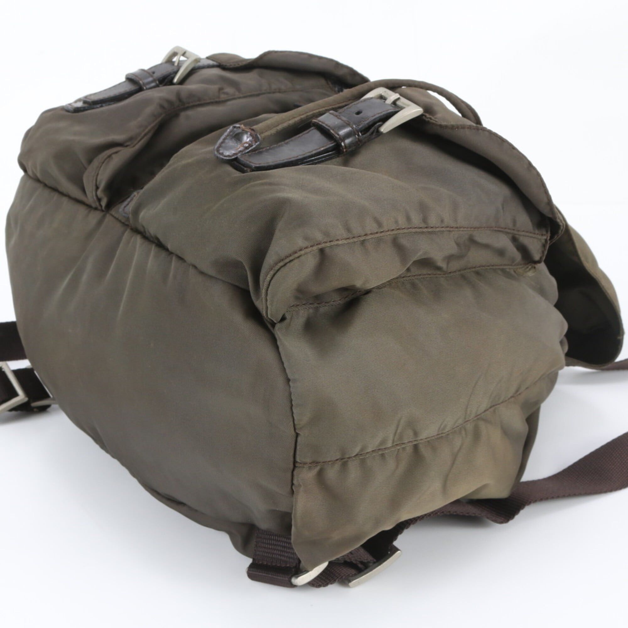 Leather Nylon Backpack (Pre-Owned) - Prada - Modalova