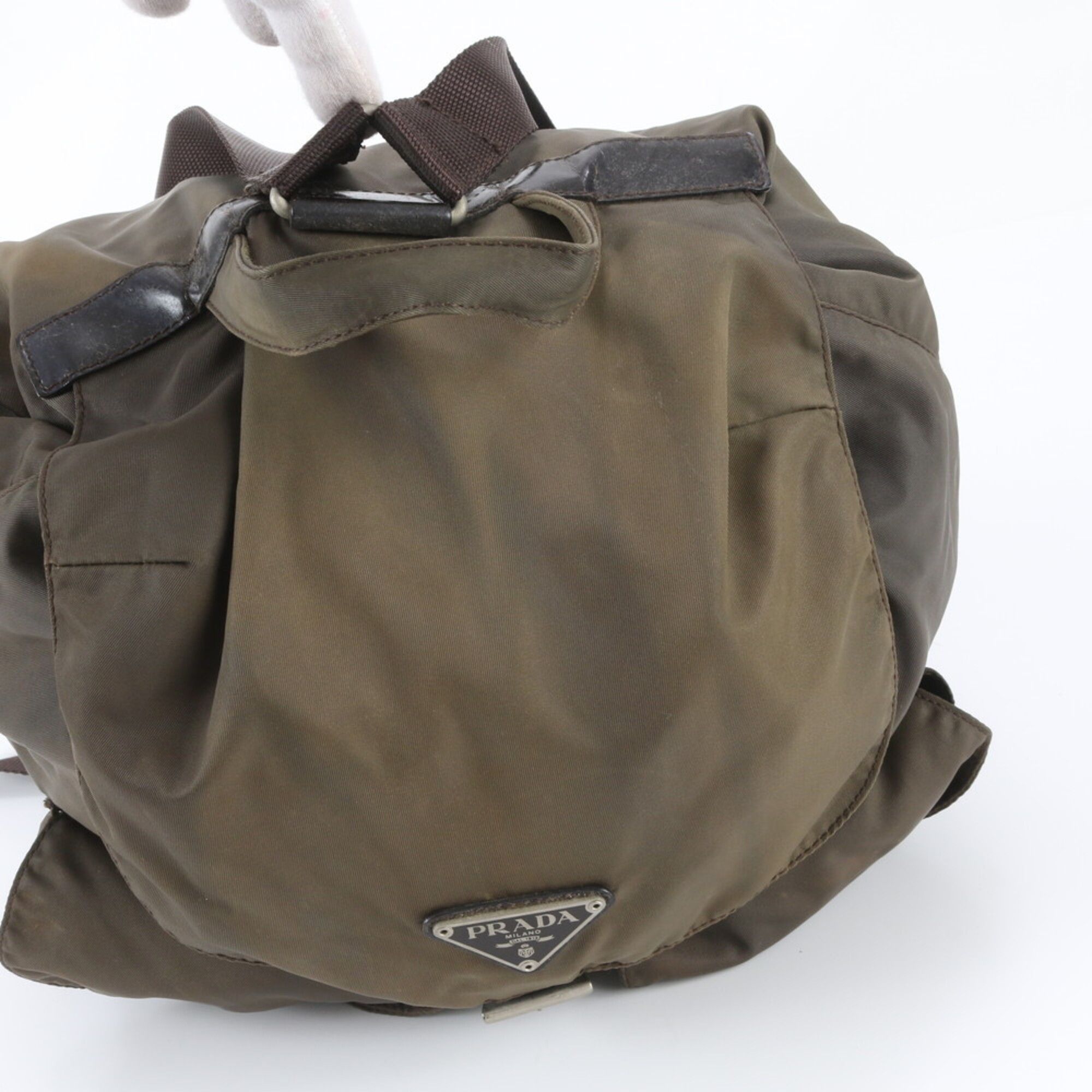 Leather Nylon Backpack (Pre-Owned) - Prada - Modalova