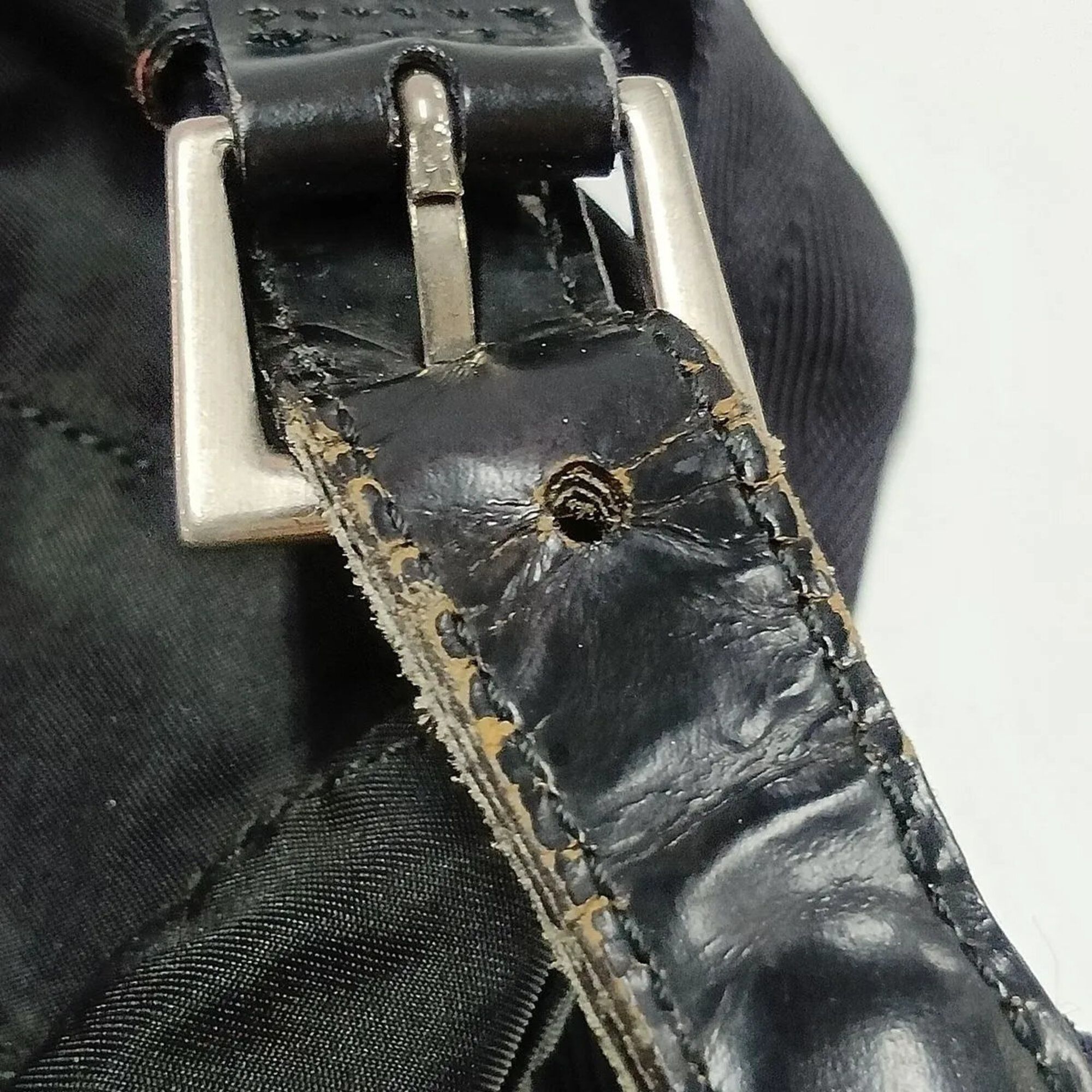 Leather Nylon Backpack (Pre-Owned) - Prada - Modalova