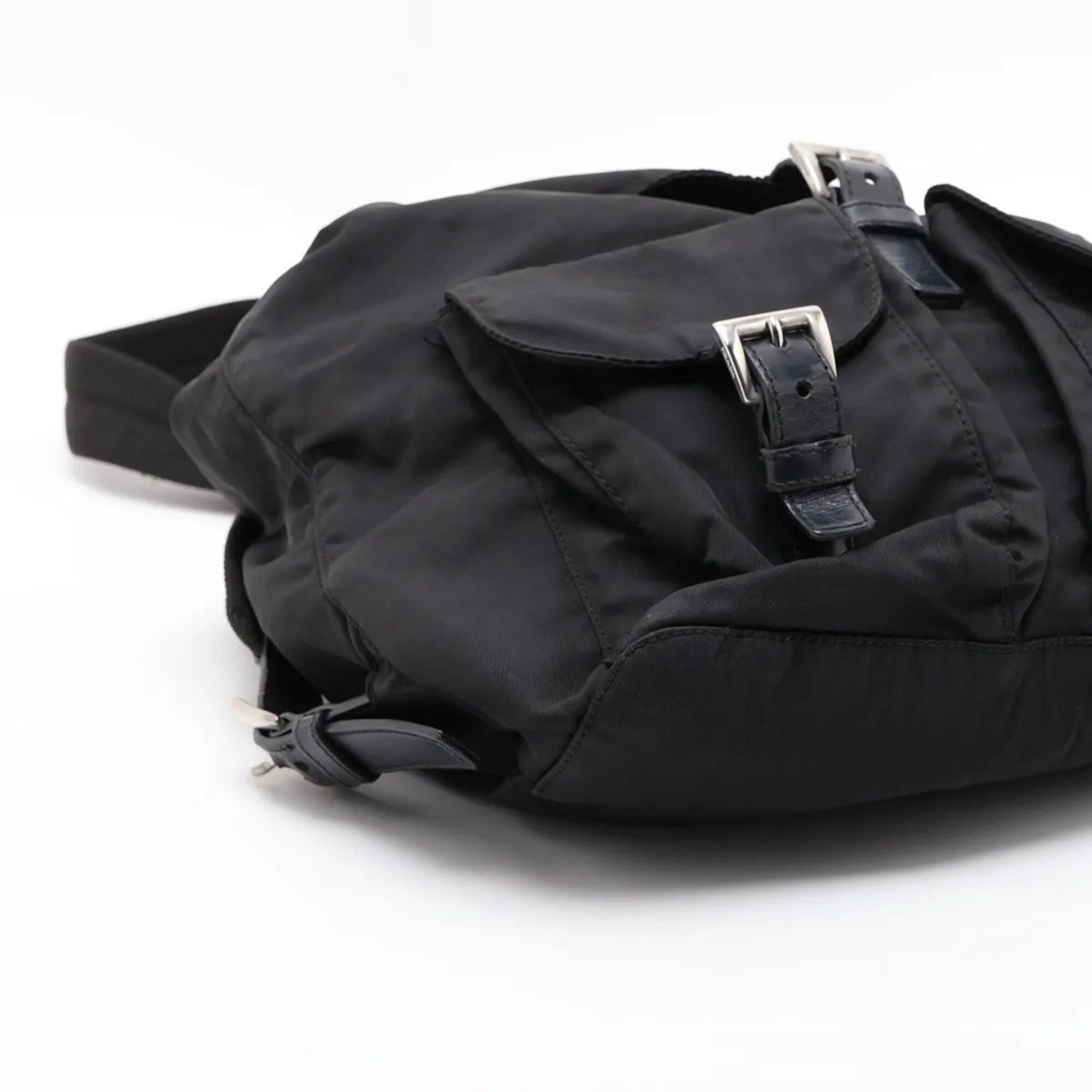 Leather Nylon Backpack (Pre-Owned) - Prada - Modalova