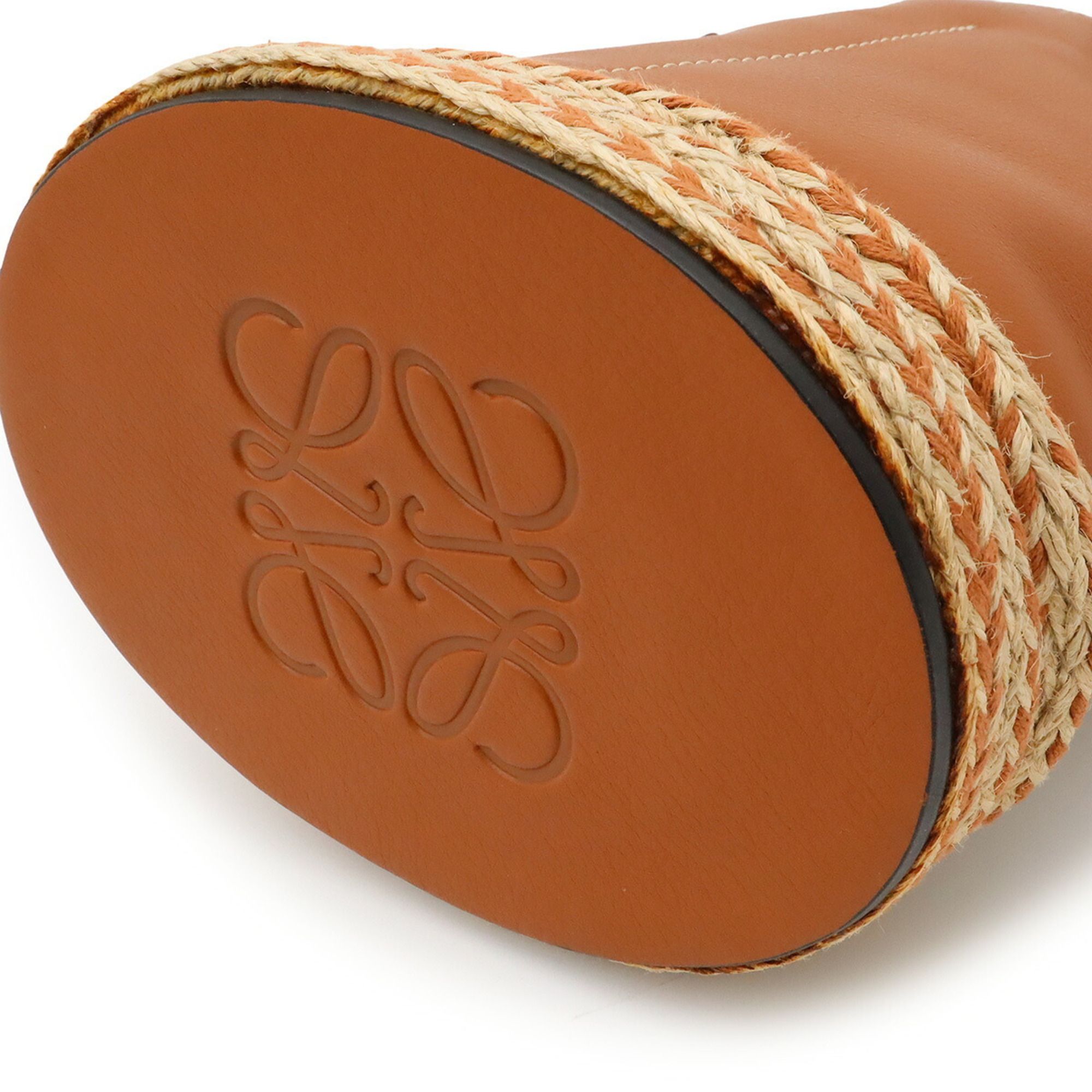 Raffia Leather Shoulder Bag (Pre-Owned) - Loewe - Modalova