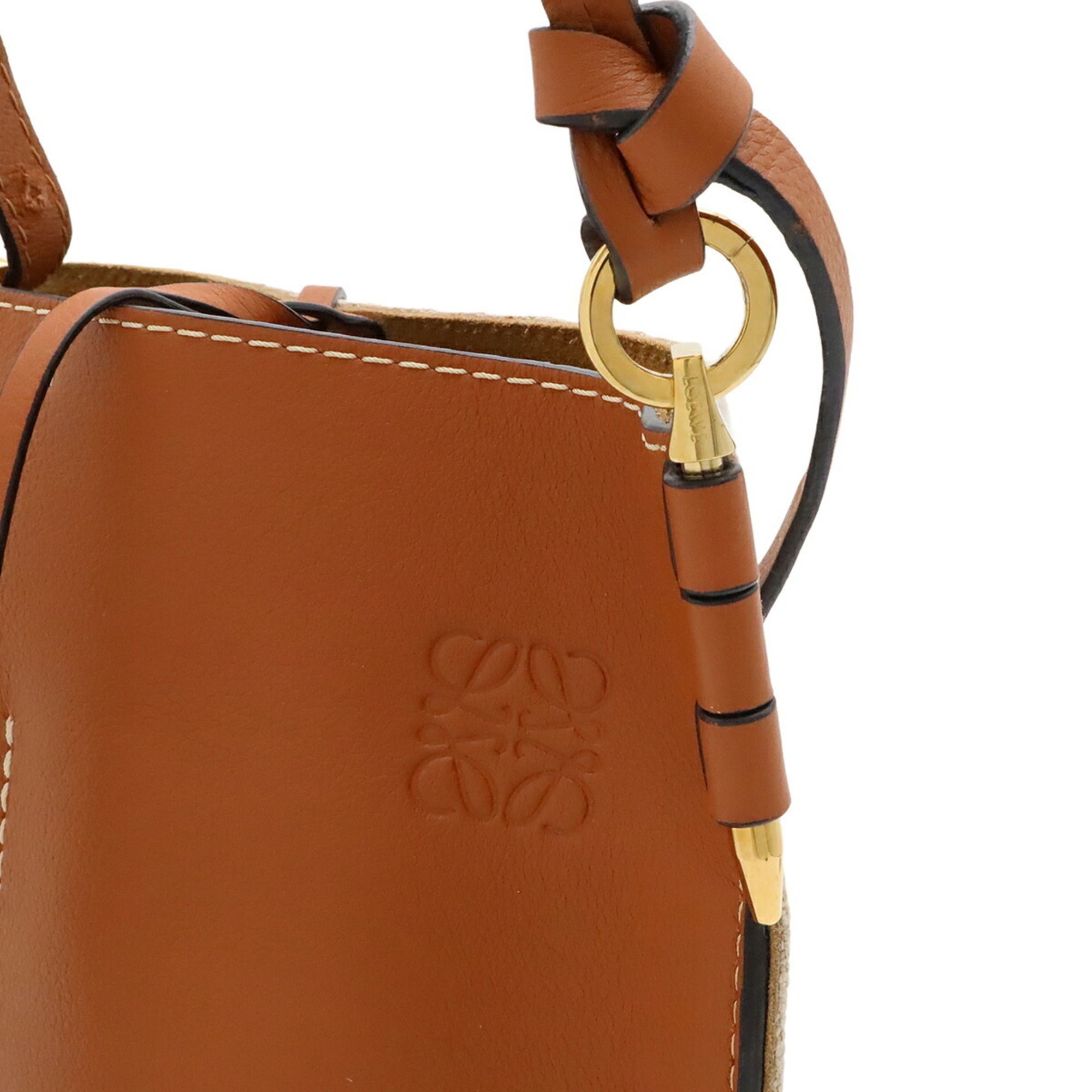 Raffia Leather Shoulder Bag (Pre-Owned) - Loewe - Modalova