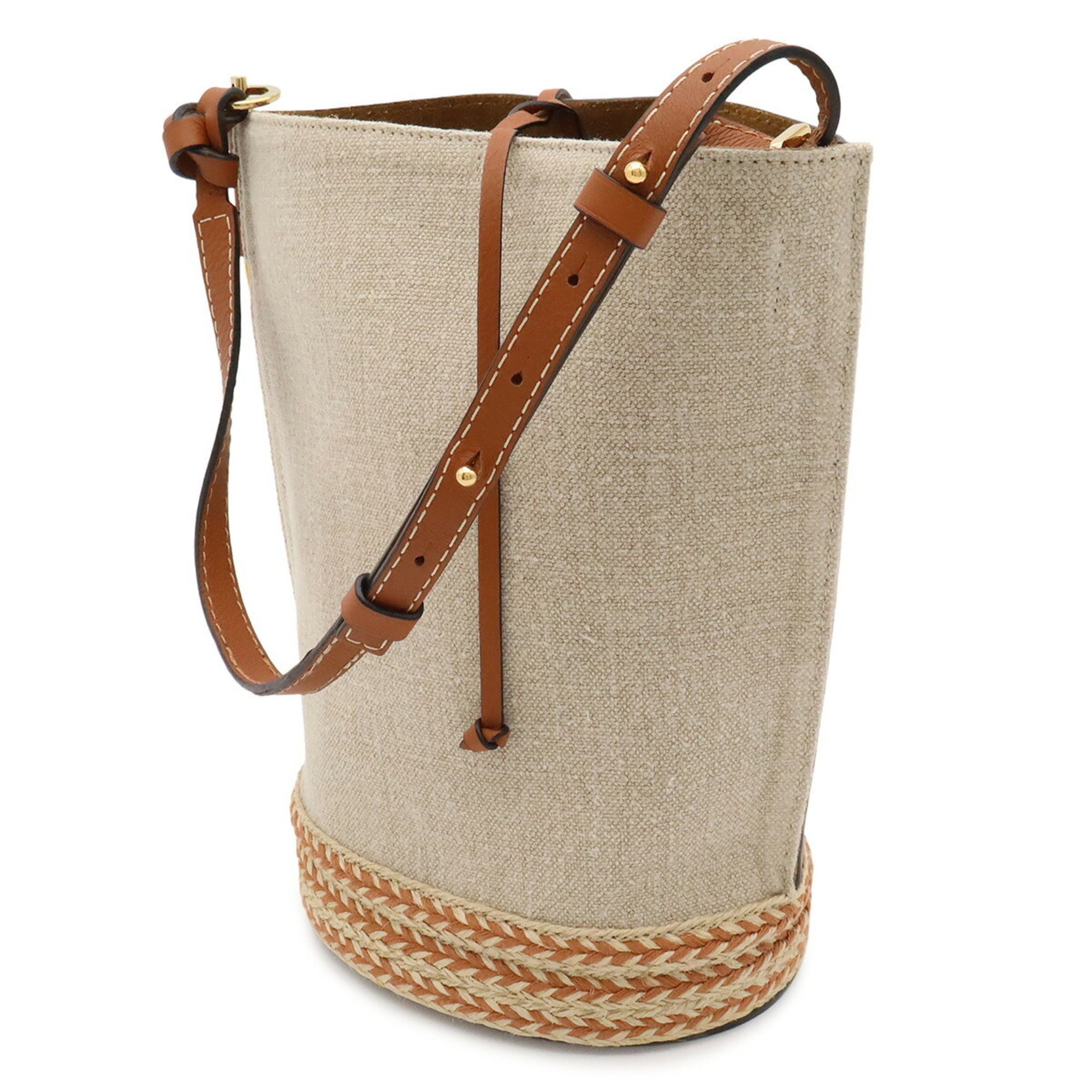 Raffia Leather Shoulder Bag (Pre-Owned) - Loewe - Modalova