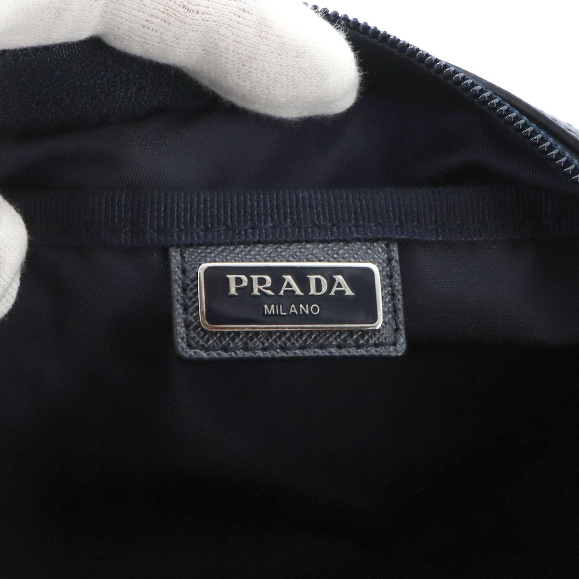 Nylon Leather Handbag Pouch (Pre-Owned) - Prada - Modalova