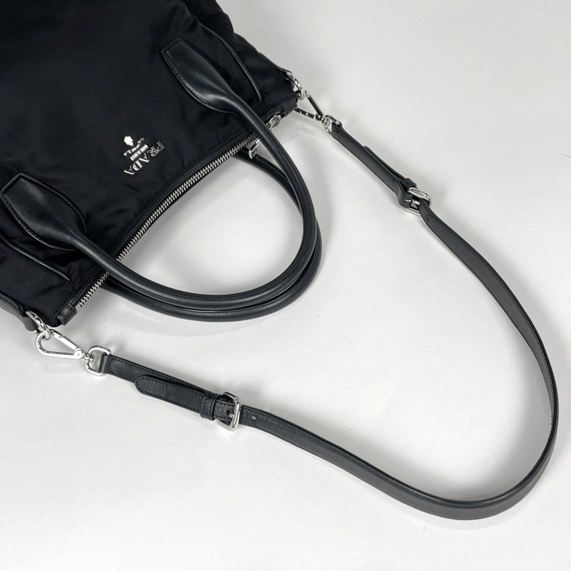 Nylon Leather Tote Bag (Pre-Owned) - Prada - Modalova