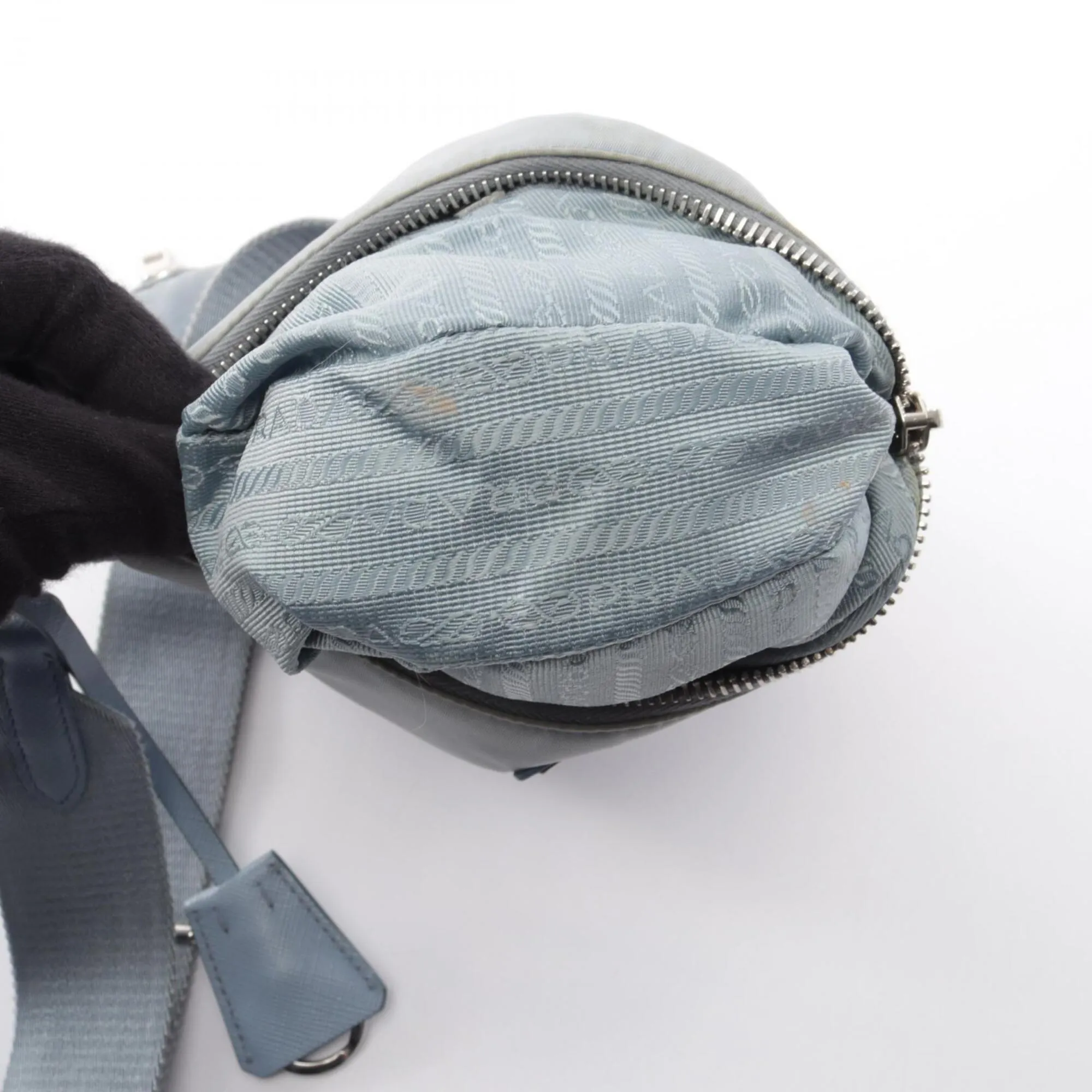 Nylon Saffiano Triangle Handbag Pouch Shoulder Bag (Pre-Owned) - Prada - Modalova