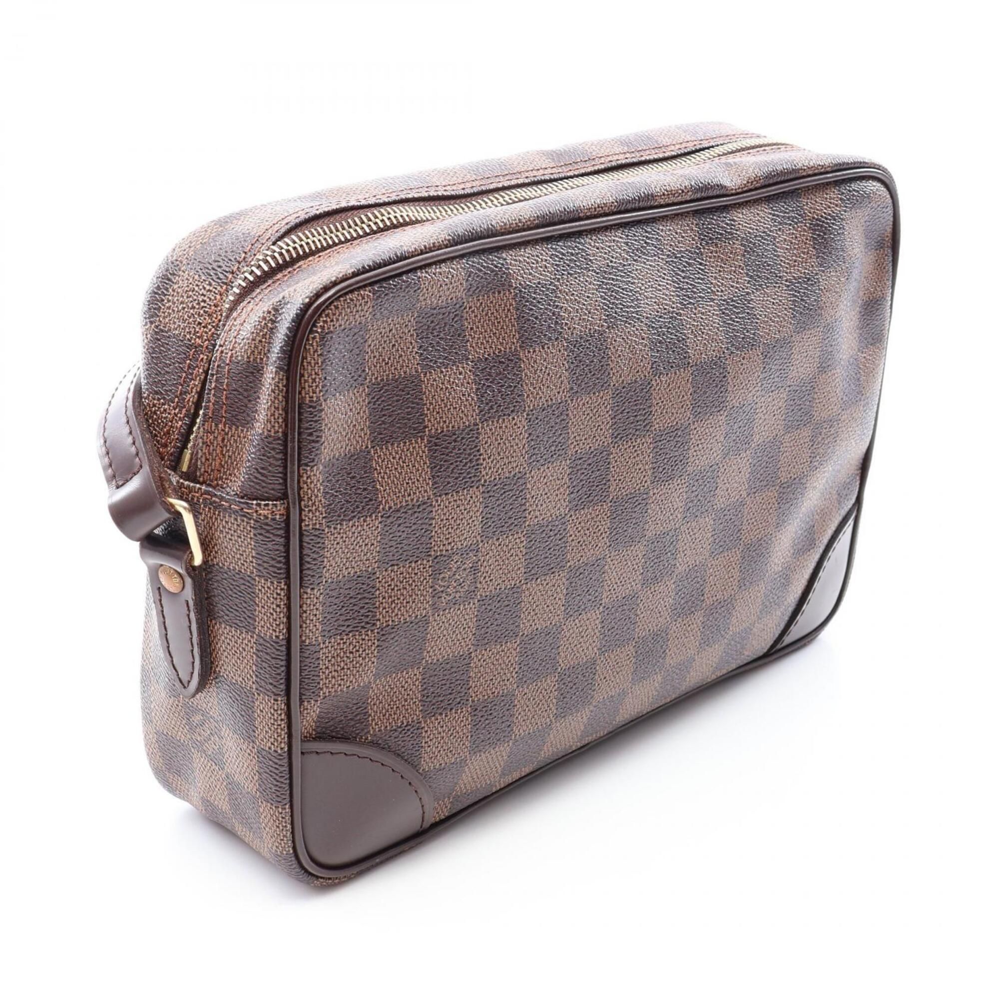 Coated Canvas Damier Canvas Leather Handbag Shoulder Bag (Pre-Owned) - Louis Vuitton - Modalova