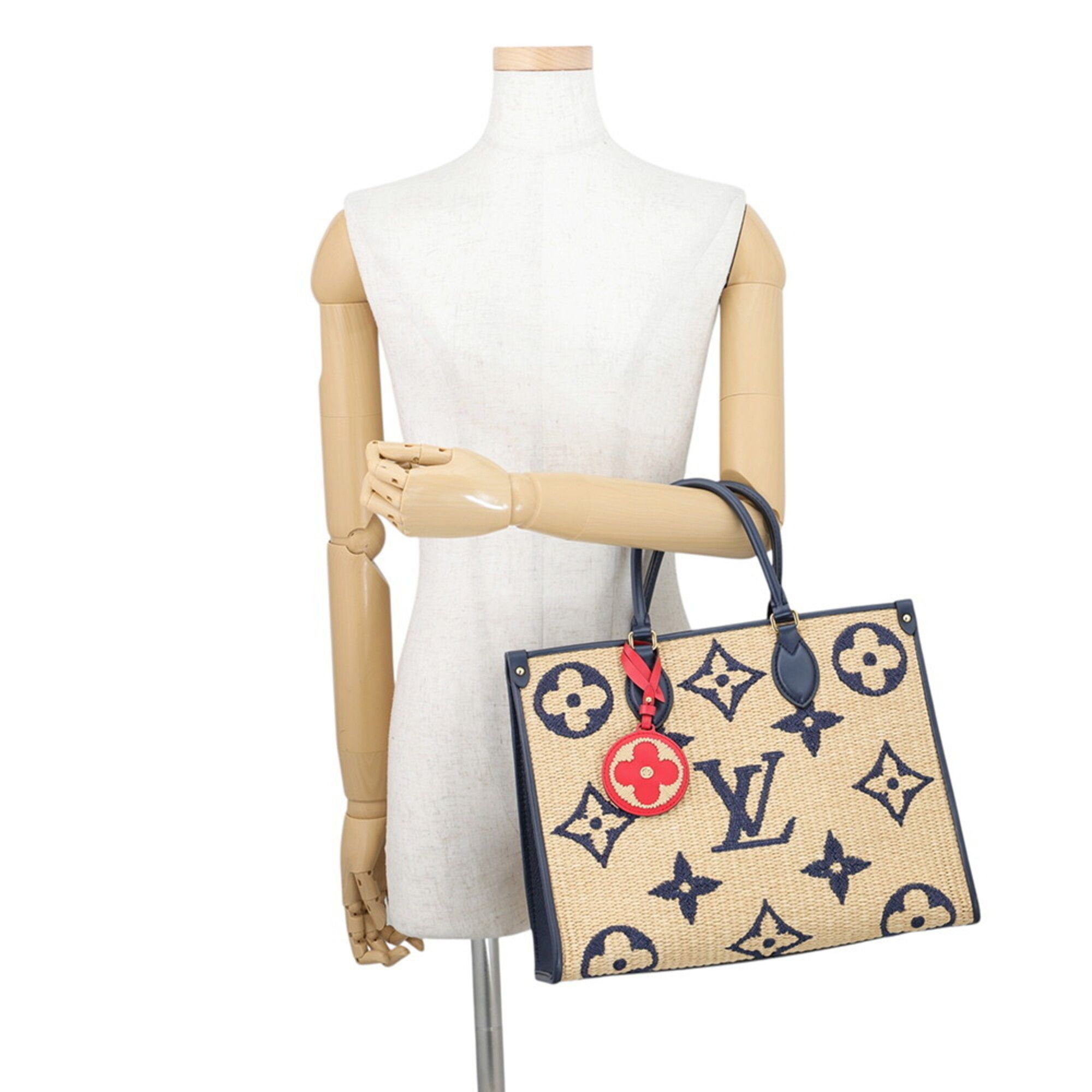 Monogram Raffia Handbag Tote Bag (Pre-Owned) - Louis Vuitton - Modalova