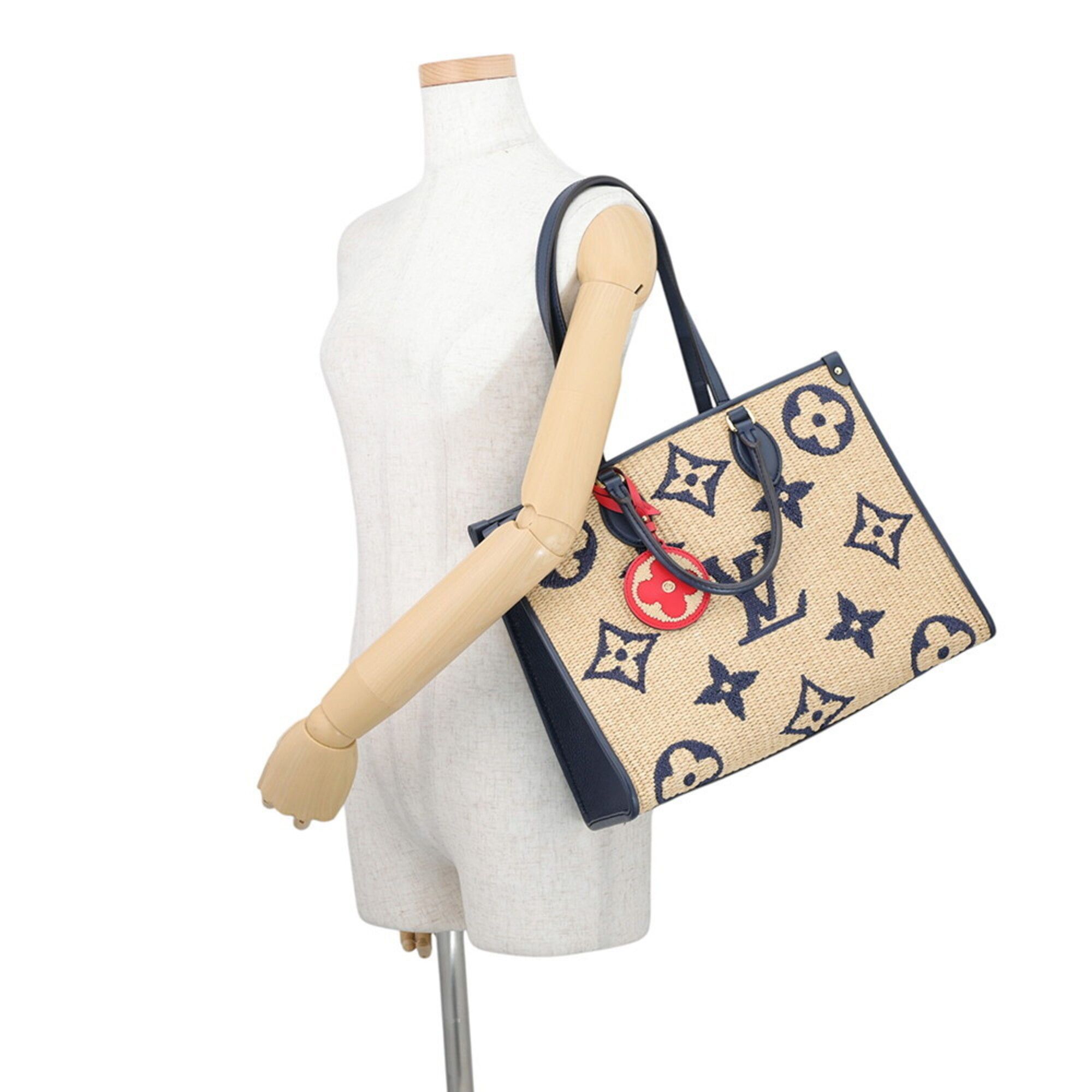 Monogram Raffia Handbag Tote Bag (Pre-Owned) - Louis Vuitton - Modalova