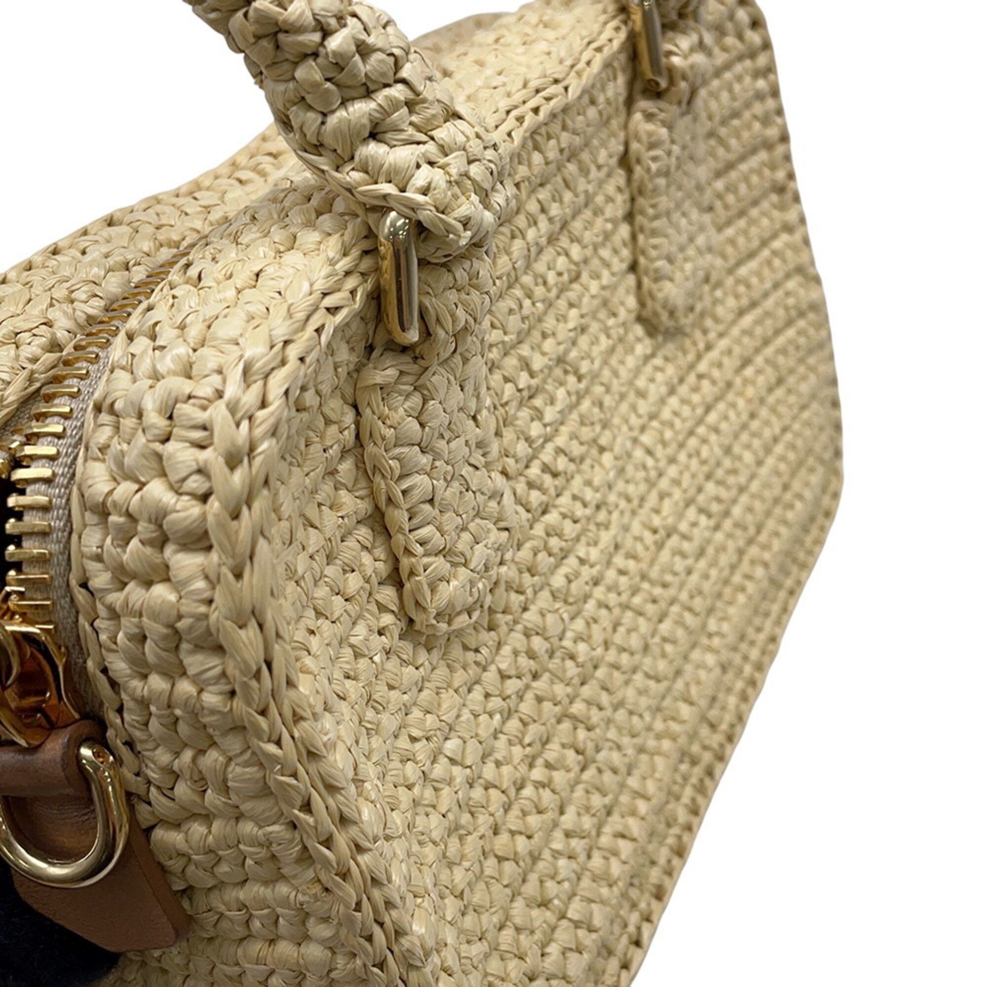 Raffia Leather Handbag Shoulder Bag (Pre-Owned) - Miu Miu - Modalova