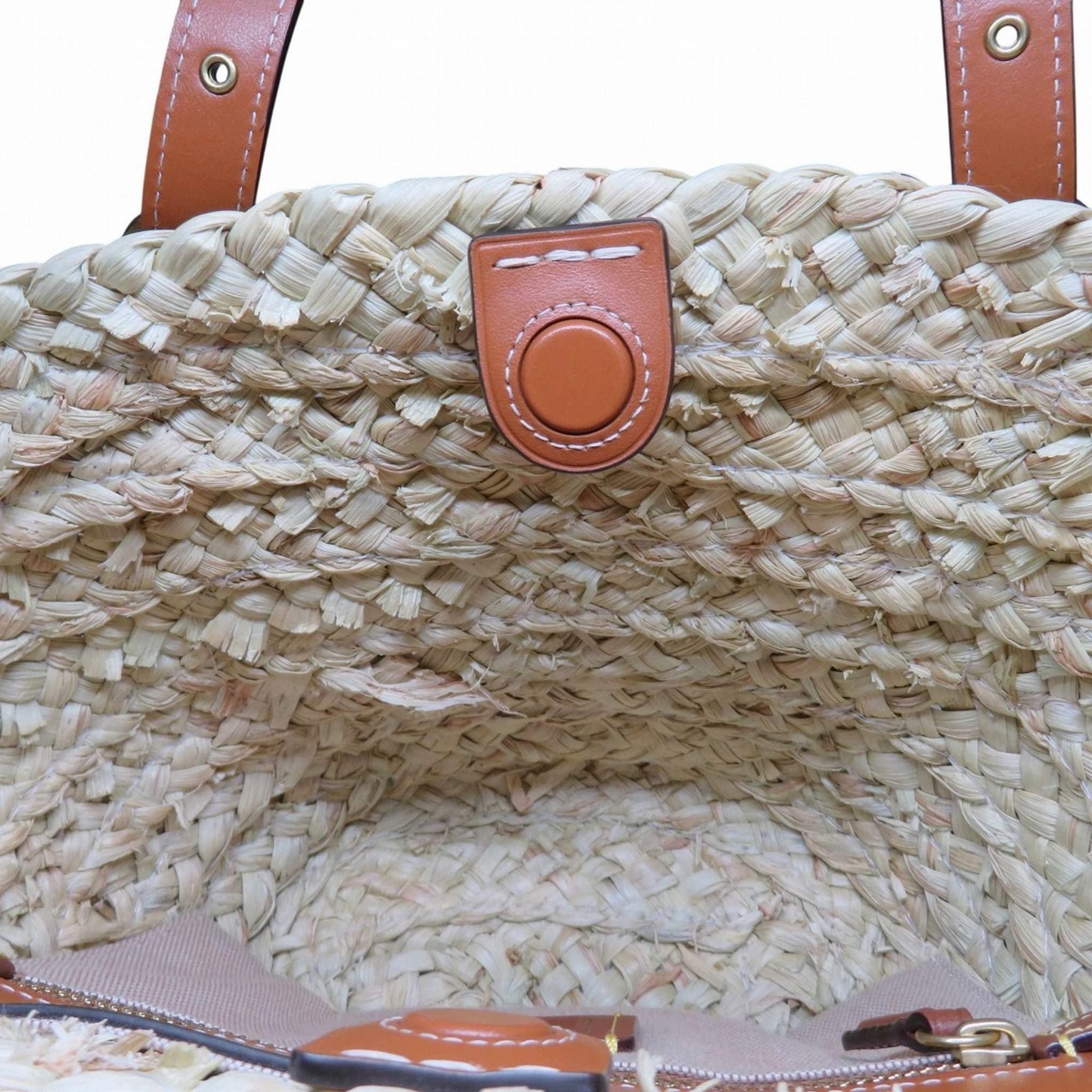 Straw Leather Tote Bag (Pre-Owned) - Coach - Modalova