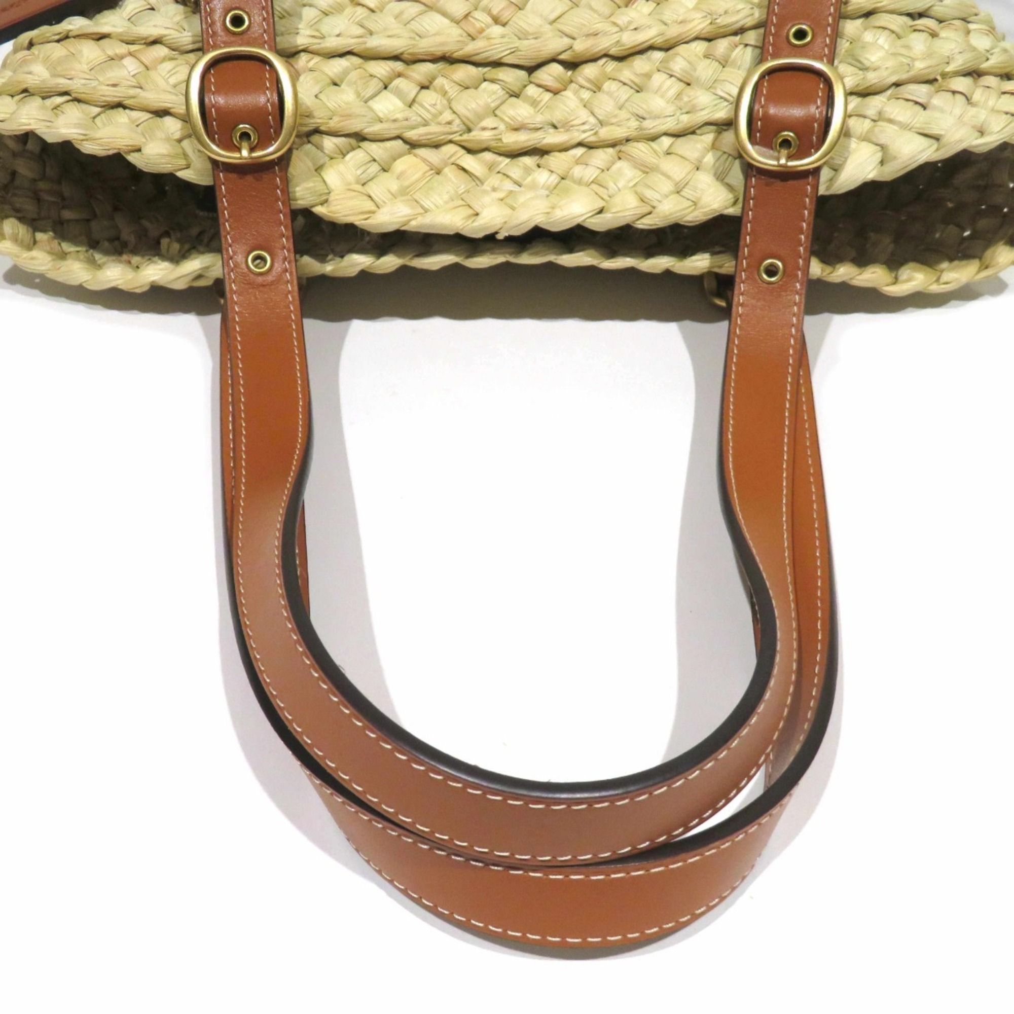 Straw Leather Tote Bag (Pre-Owned) - Coach - Modalova