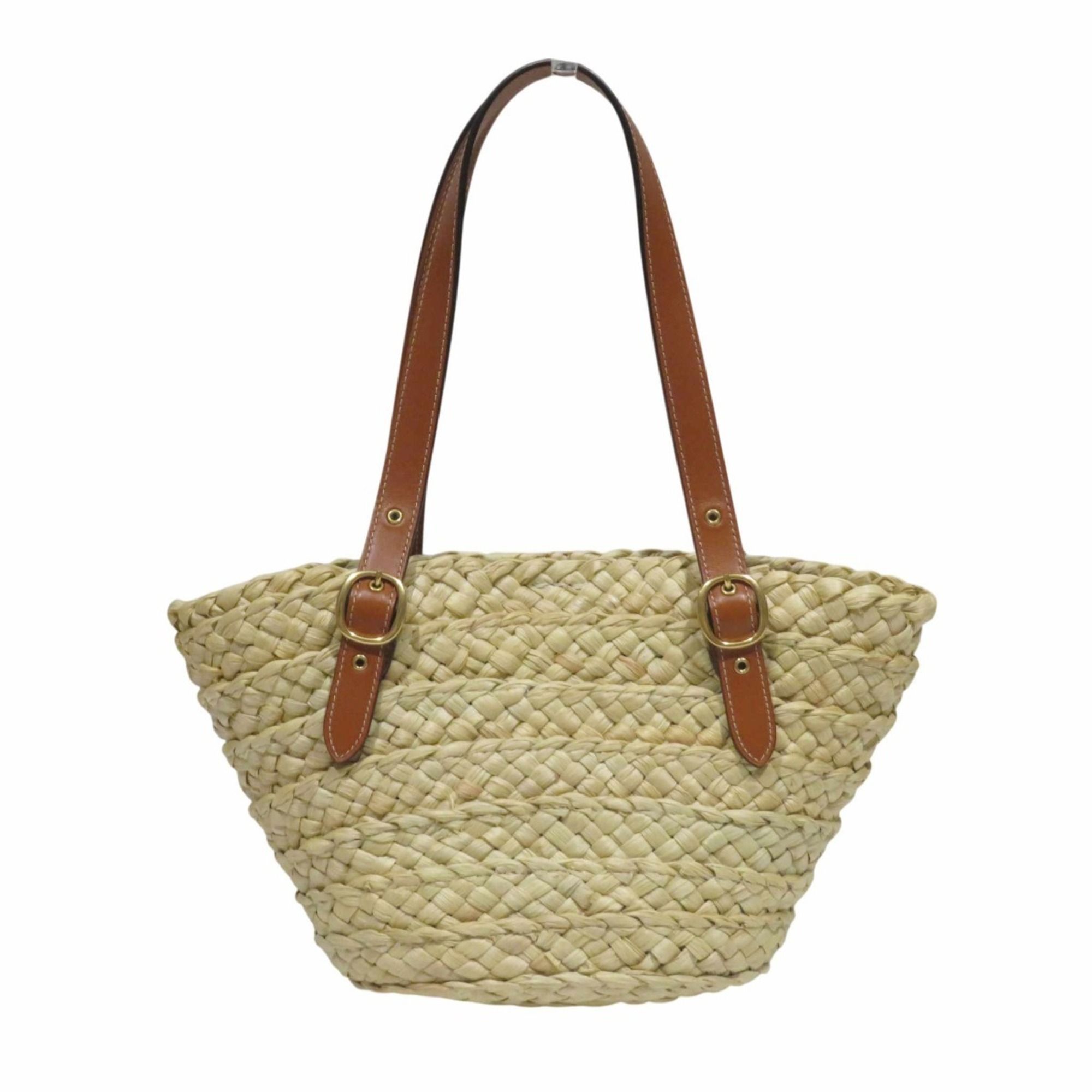 Straw Leather Tote Bag (Pre-Owned) - Coach - Modalova