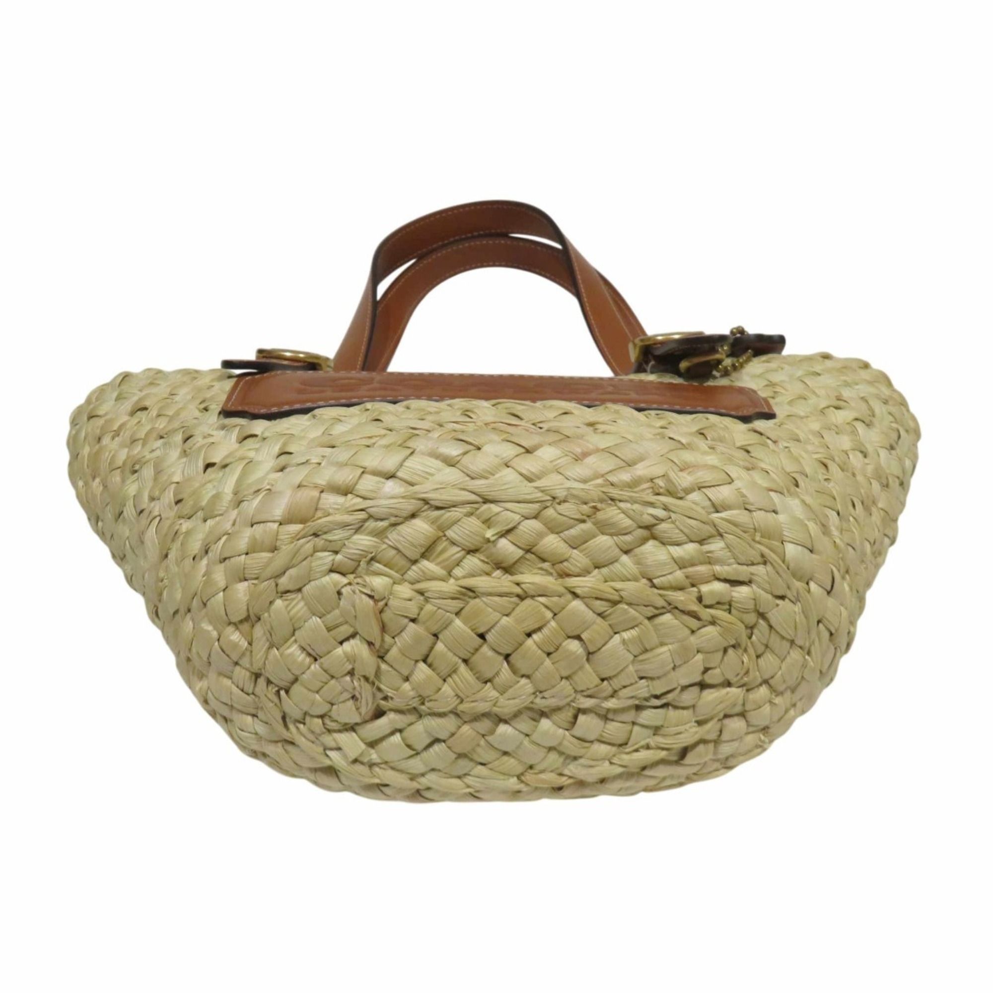 Straw Leather Tote Bag (Pre-Owned) - Coach - Modalova