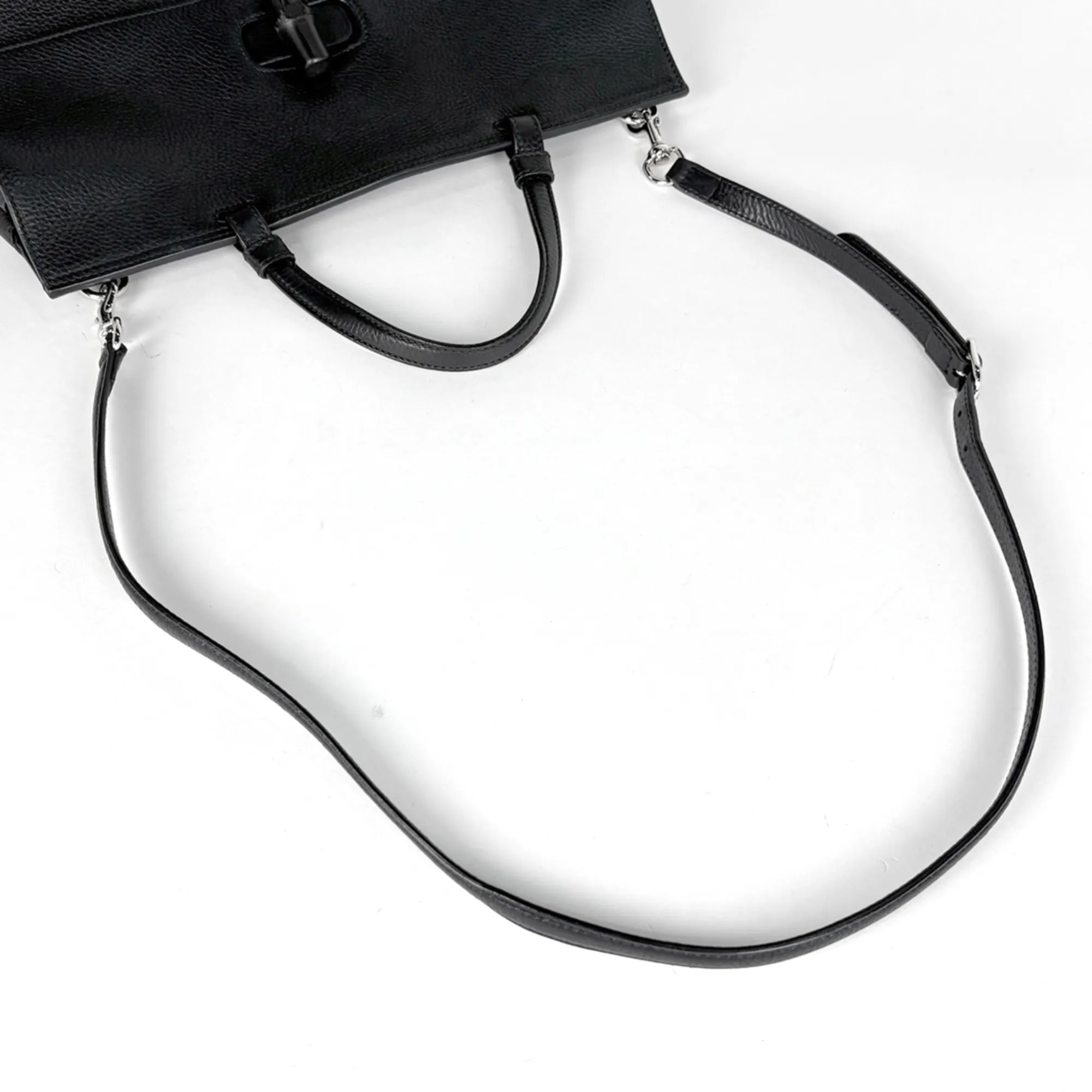 Bamboo Leather Handbag (Pre-Owned) - Gucci - Modalova