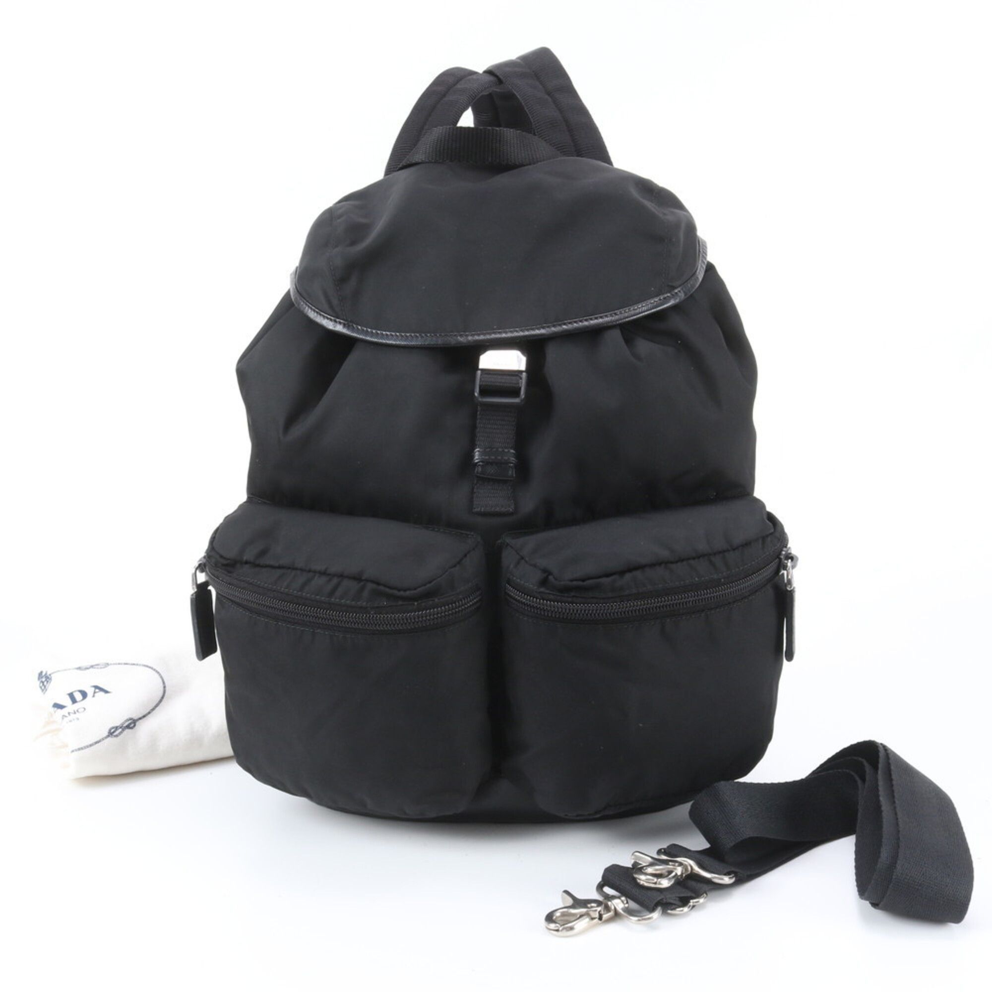 Leather Nylon Backpack (Pre-Owned) - Prada - Modalova